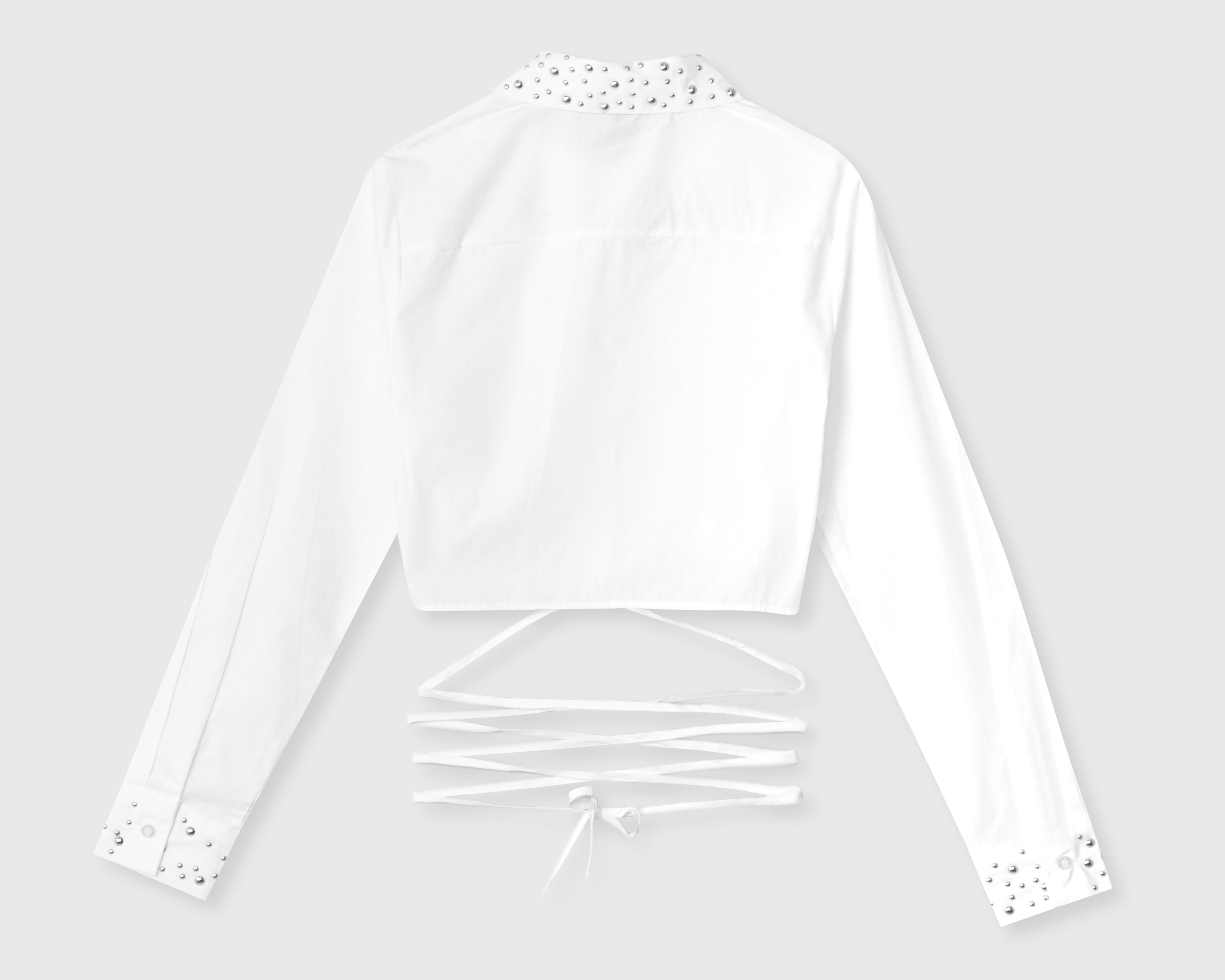 Foto 3 pulgar | Crop Top Thinner con Estoperoles para Mujer