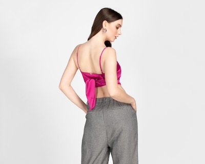 Foto 3 | Crop Top Bebe Rosa para Mujer