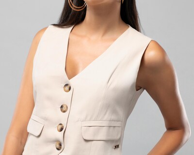 Foto 4 | Chaleco Jennifer Lopez con Botones para Mujer