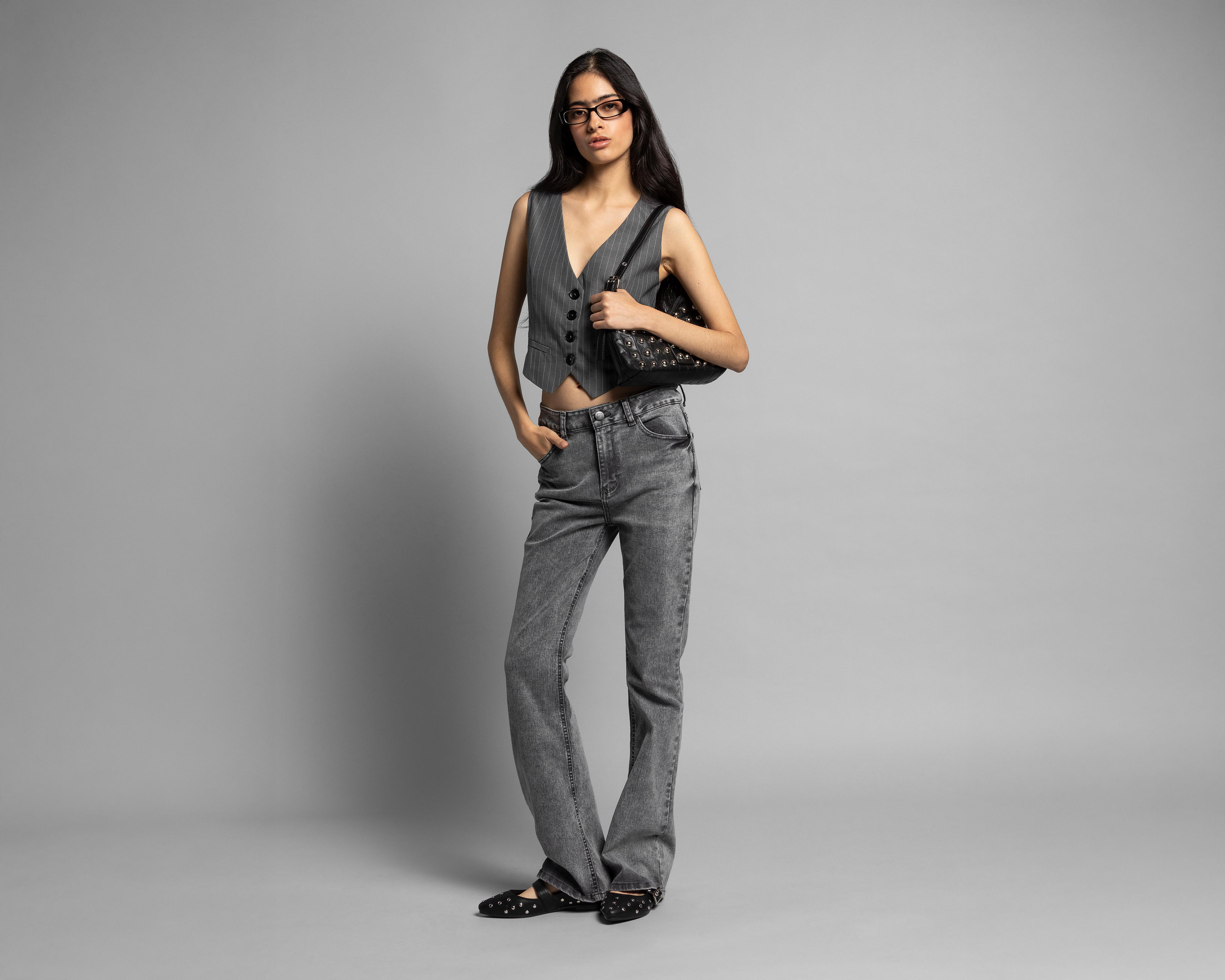Foto 2 | Chaleco a Rayas Thinner para Mujer