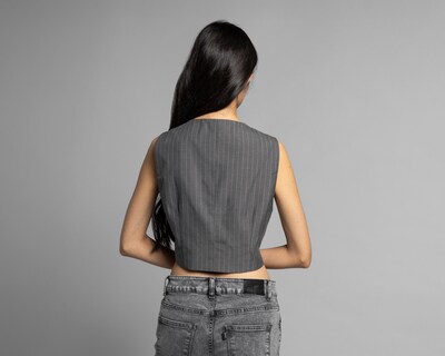 Foto 3 | Chaleco a Rayas Thinner para Mujer