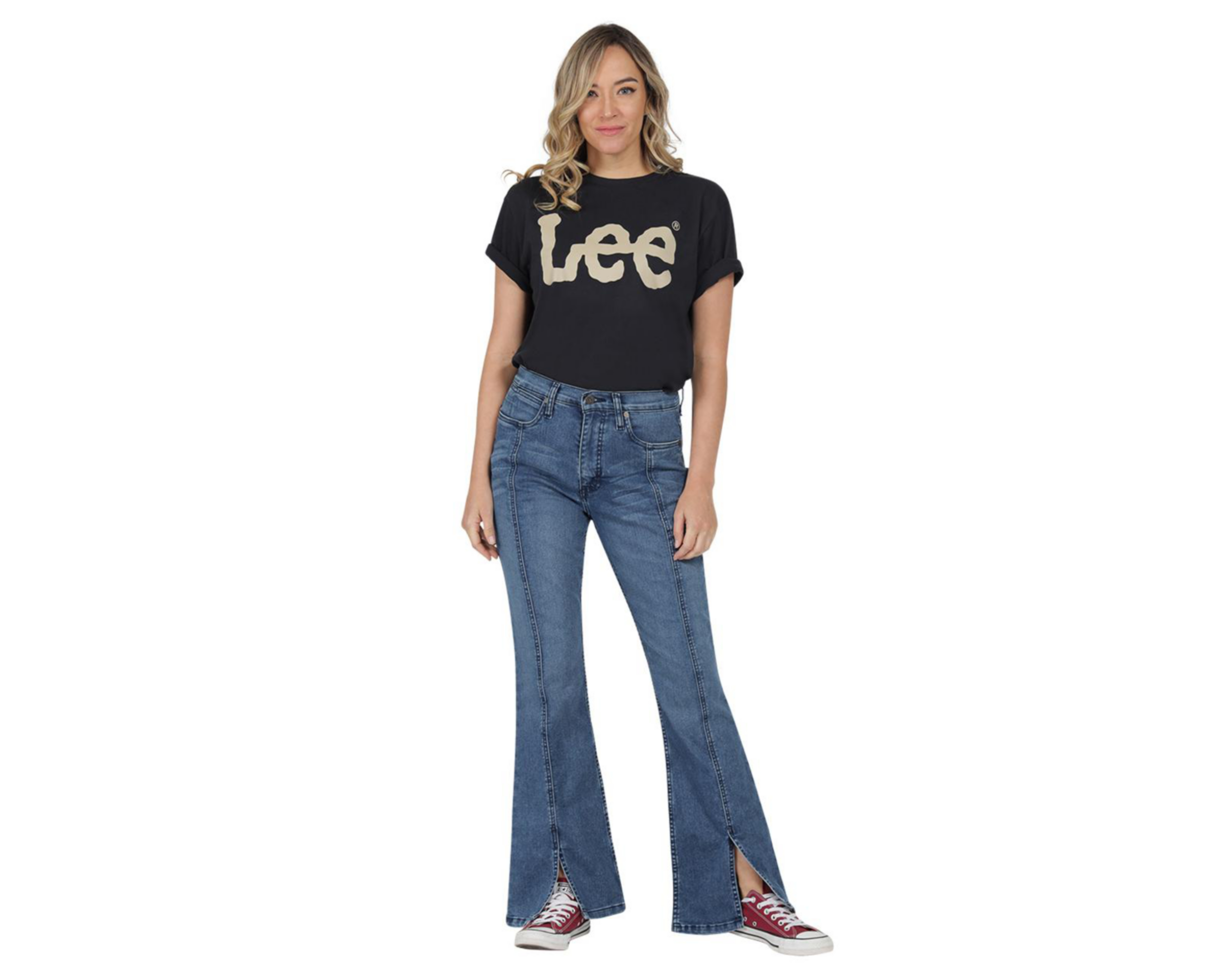 Foto 5 pulgar | Jeans Lee Flare Fit con Aberturas en Bajos