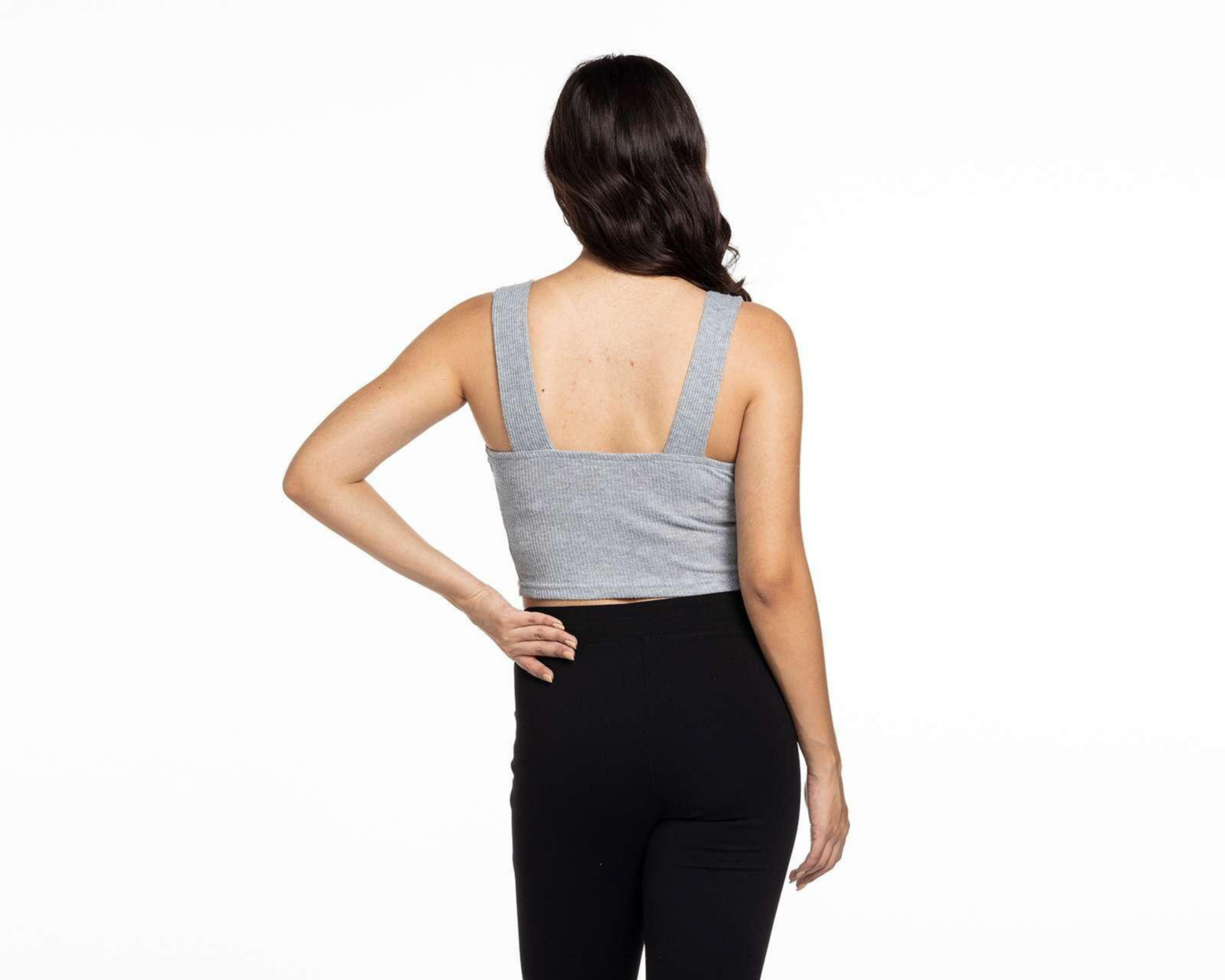 Foto 4 pulgar | Blusa No Comment Gris de Tirantes