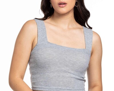 Foto 4 | Blusa No Comment Gris de Tirantes