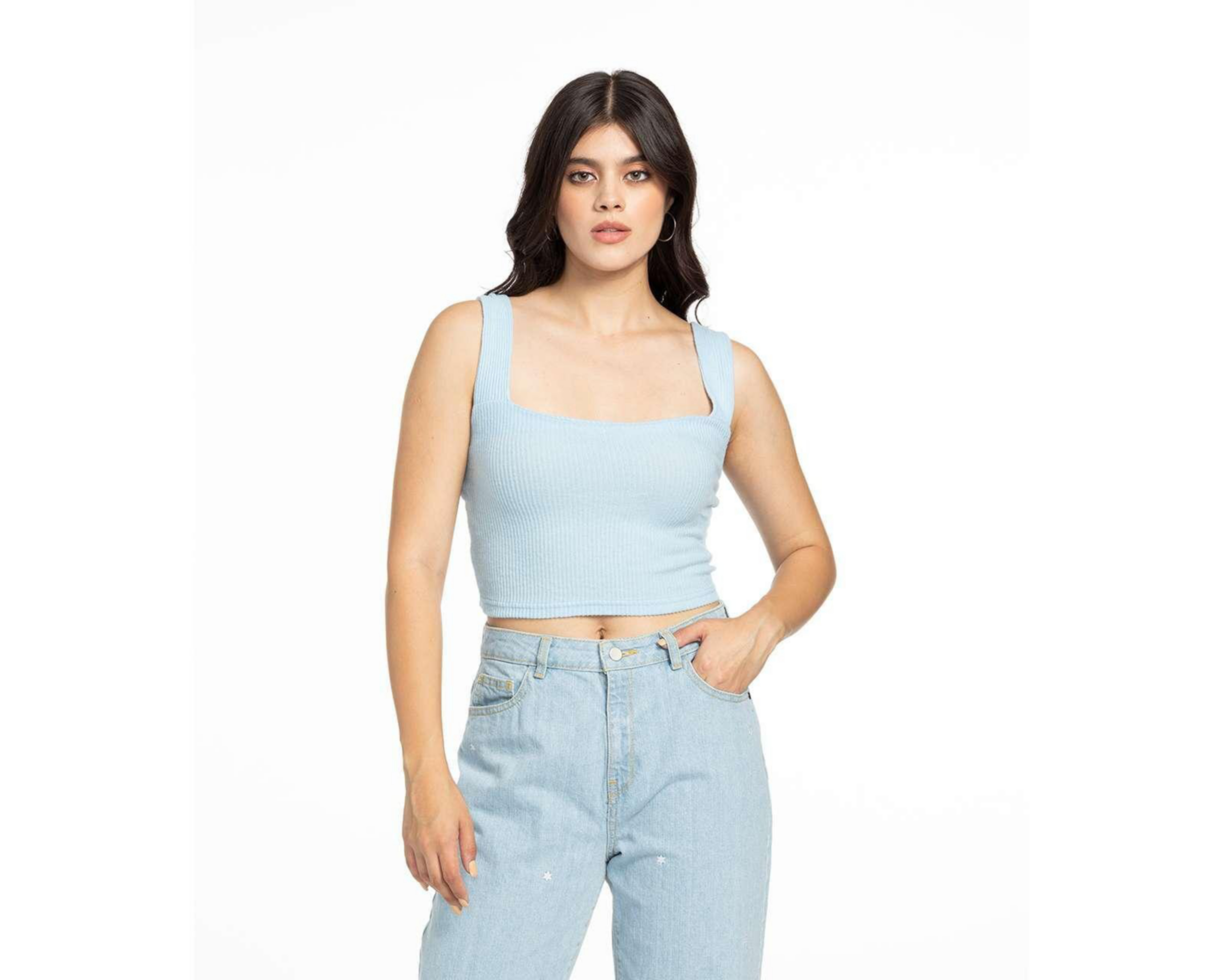 Foto 1 | Blusa No Comment sin Mangas Azul
