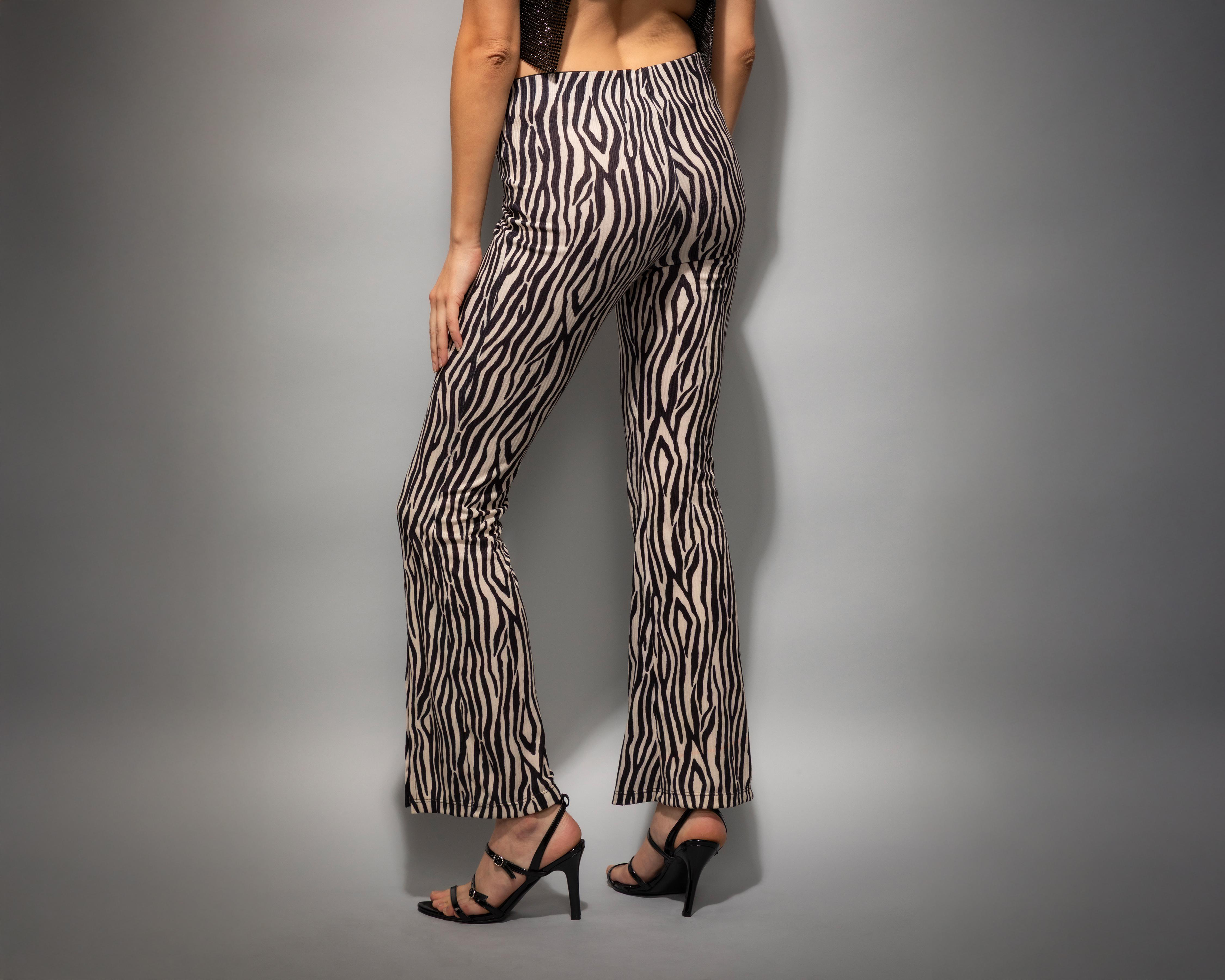 Foto 4 pulgar | Pantalón Acampanado Strona Animal Print para Mujer