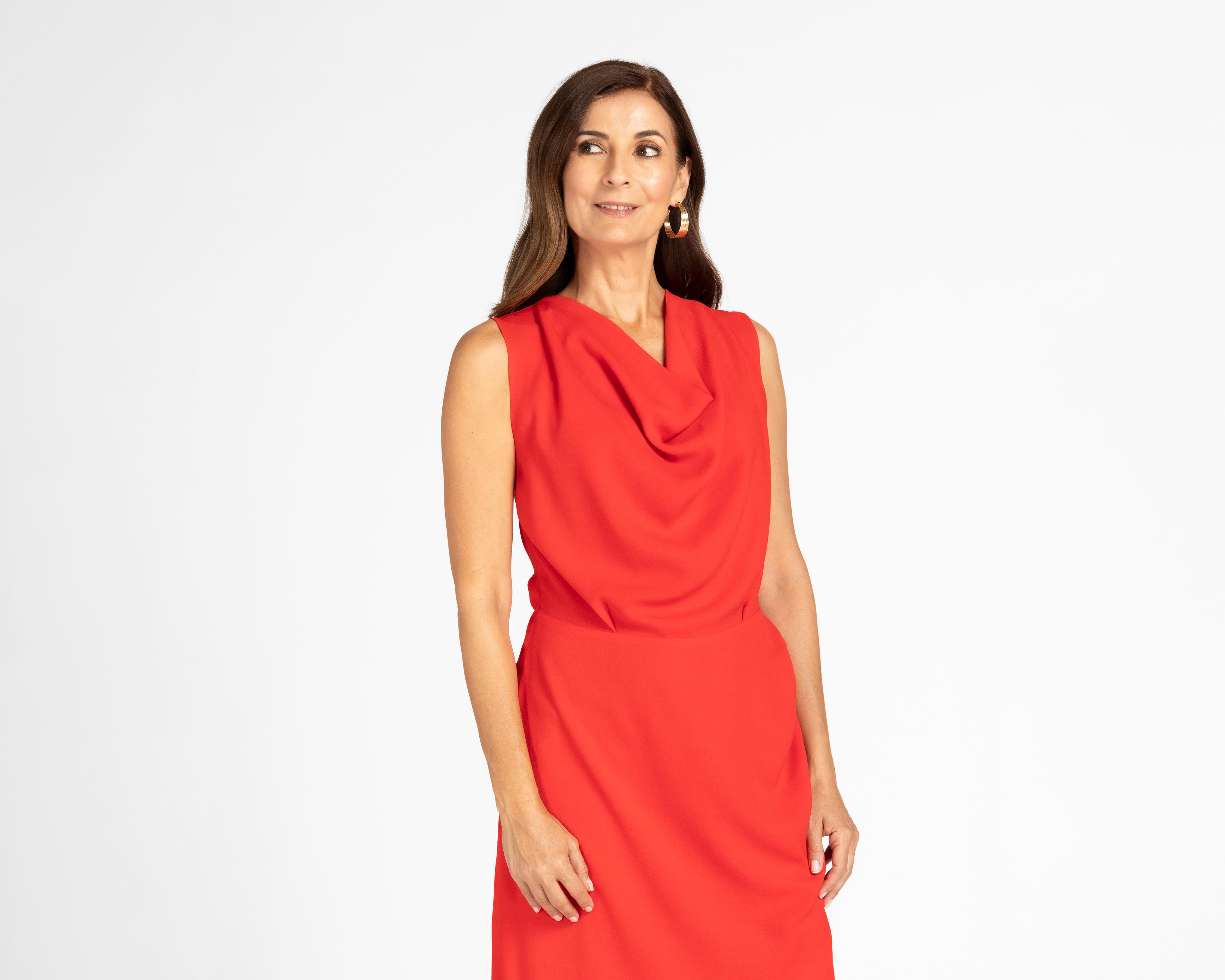 Foto 5 pulgar | Vestido Sahara Formal Corto Rojo sin Mangas