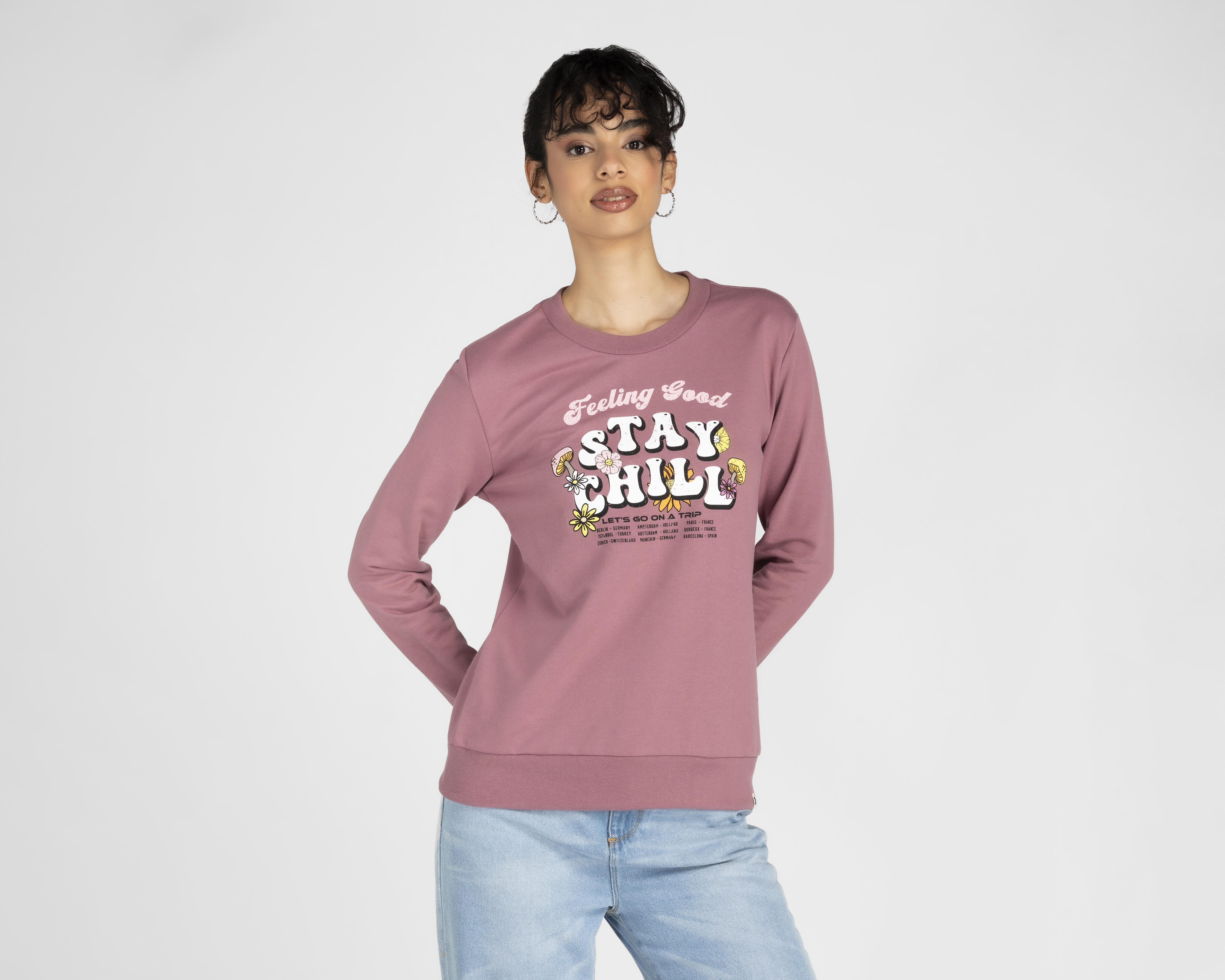 Sudadera Action Gear Rosa Estampada