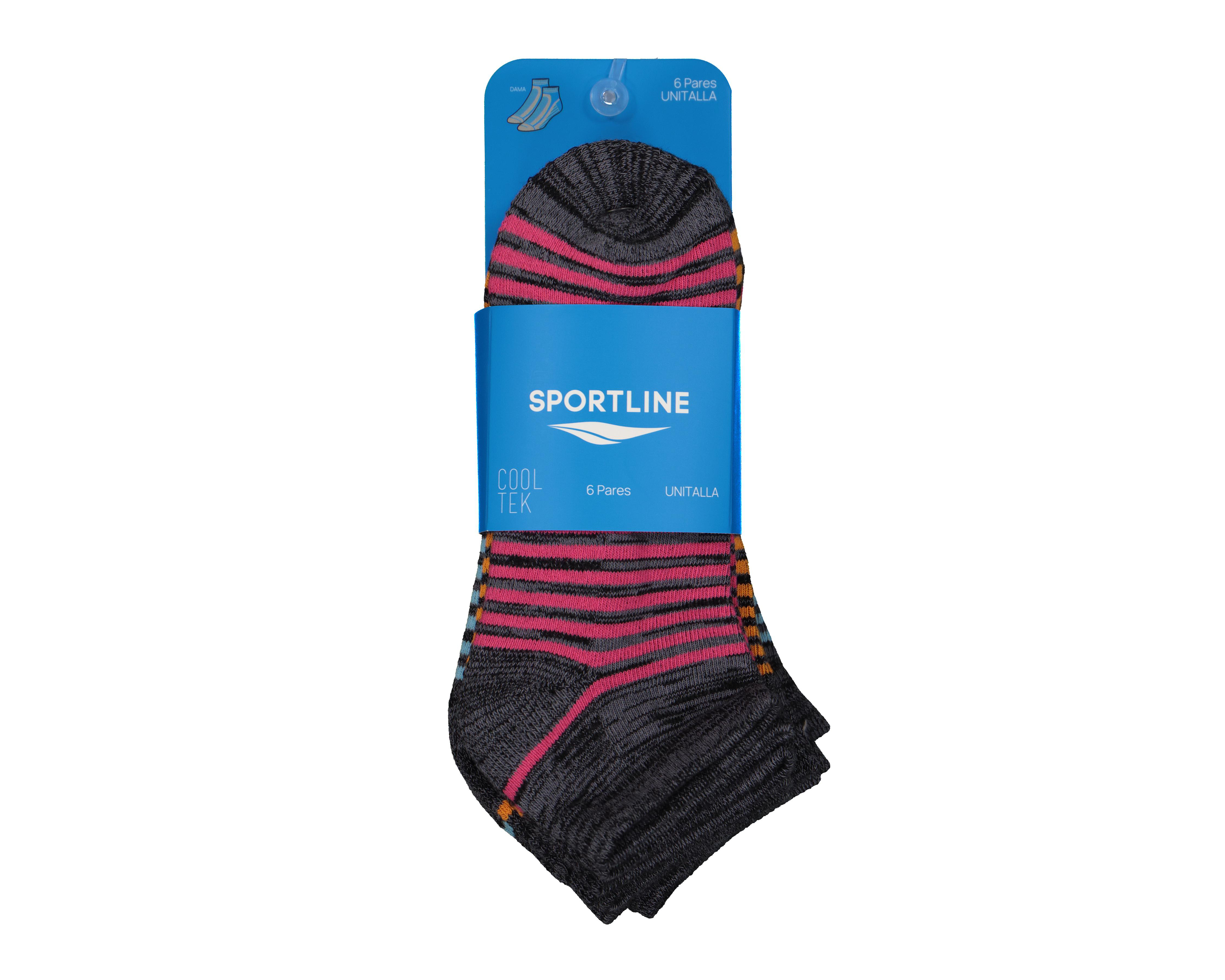 Foto 4 pulgar | Calcetas Deportivas Sportline para Mujer 6 Pares