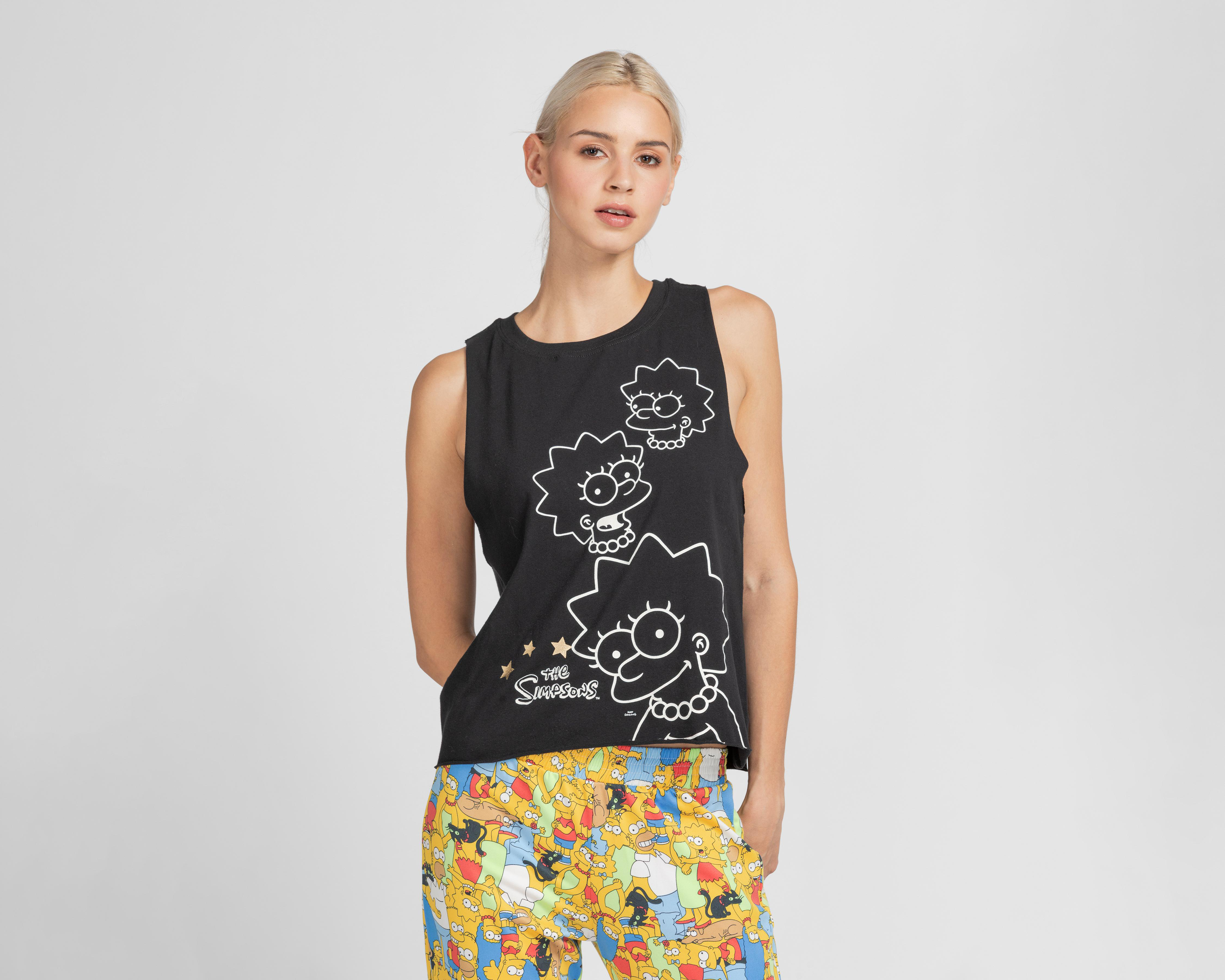Foto 4 pulgar | Pijama The Simpsons para Mujer 2 Piezas