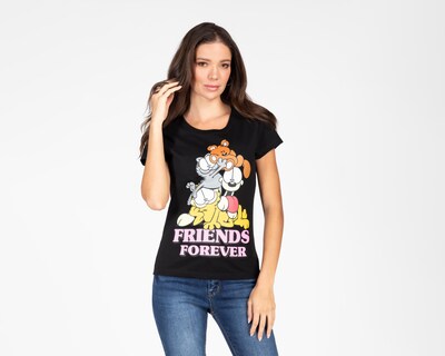 Foto 1 | Playera Garfield Estampada Manga Corta
