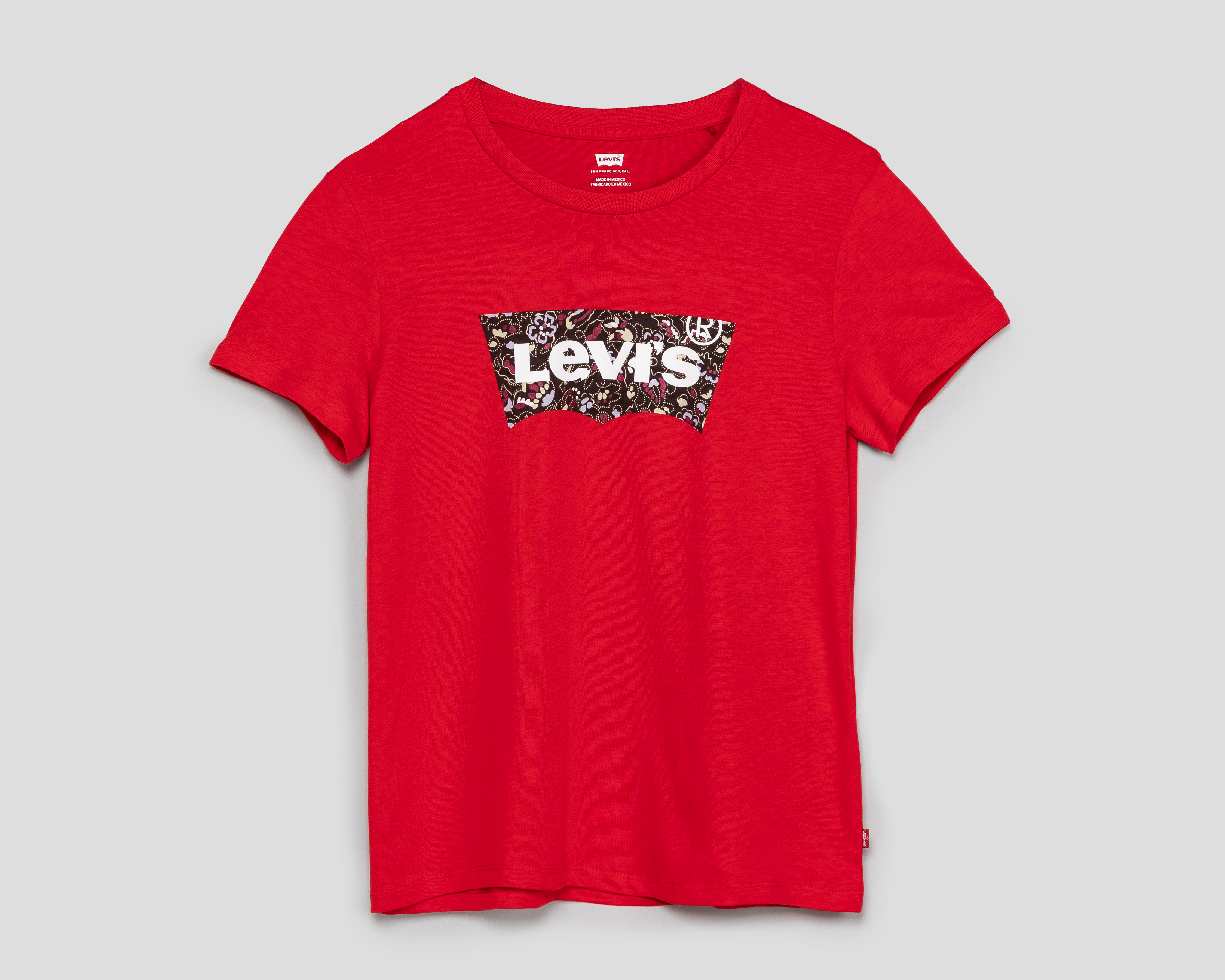 Foto 2 pulgar | Playera Cuello Redondo Roja Levi's para Mujer