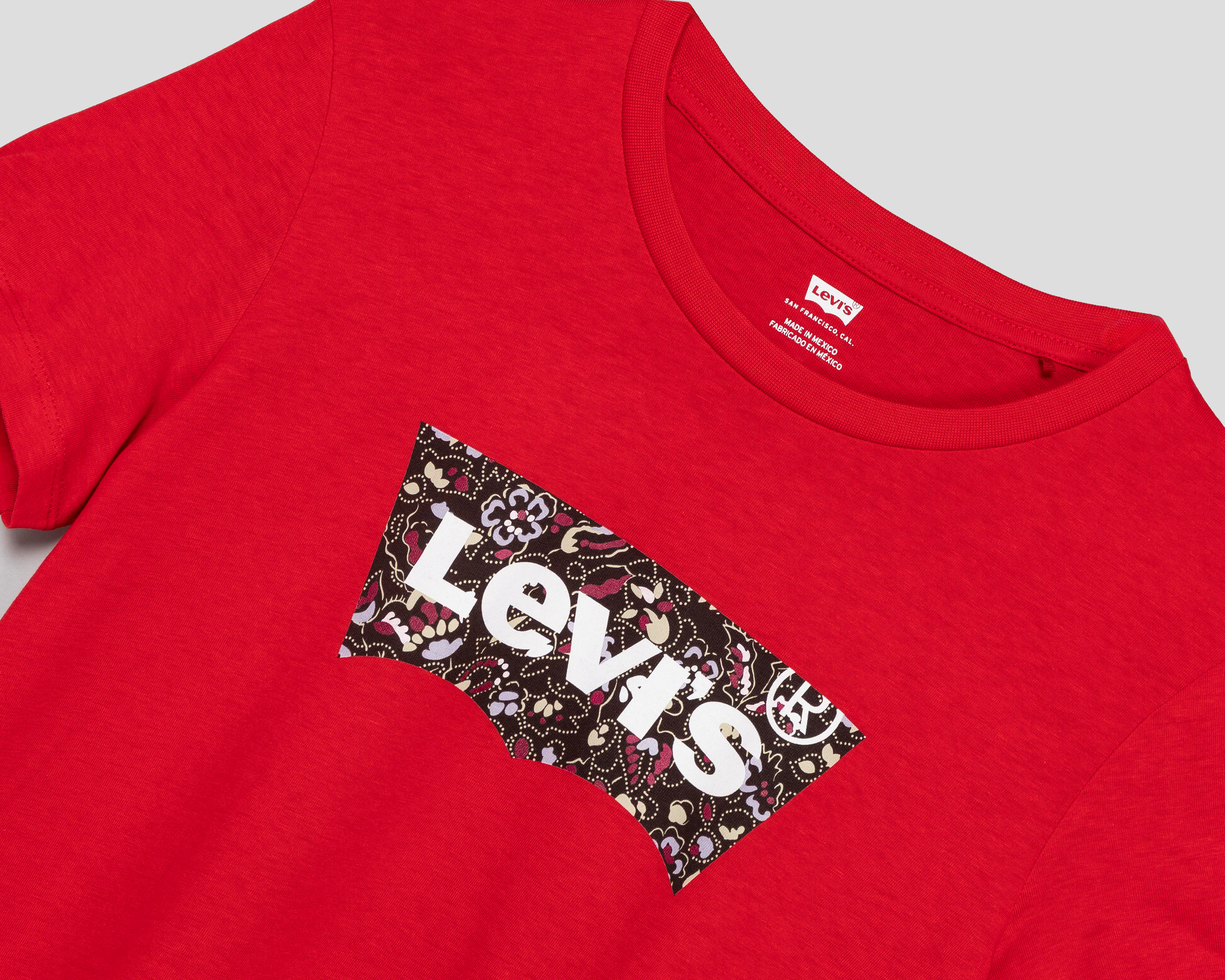 Foto 4 pulgar | Playera Cuello Redondo Roja Levi's para Mujer