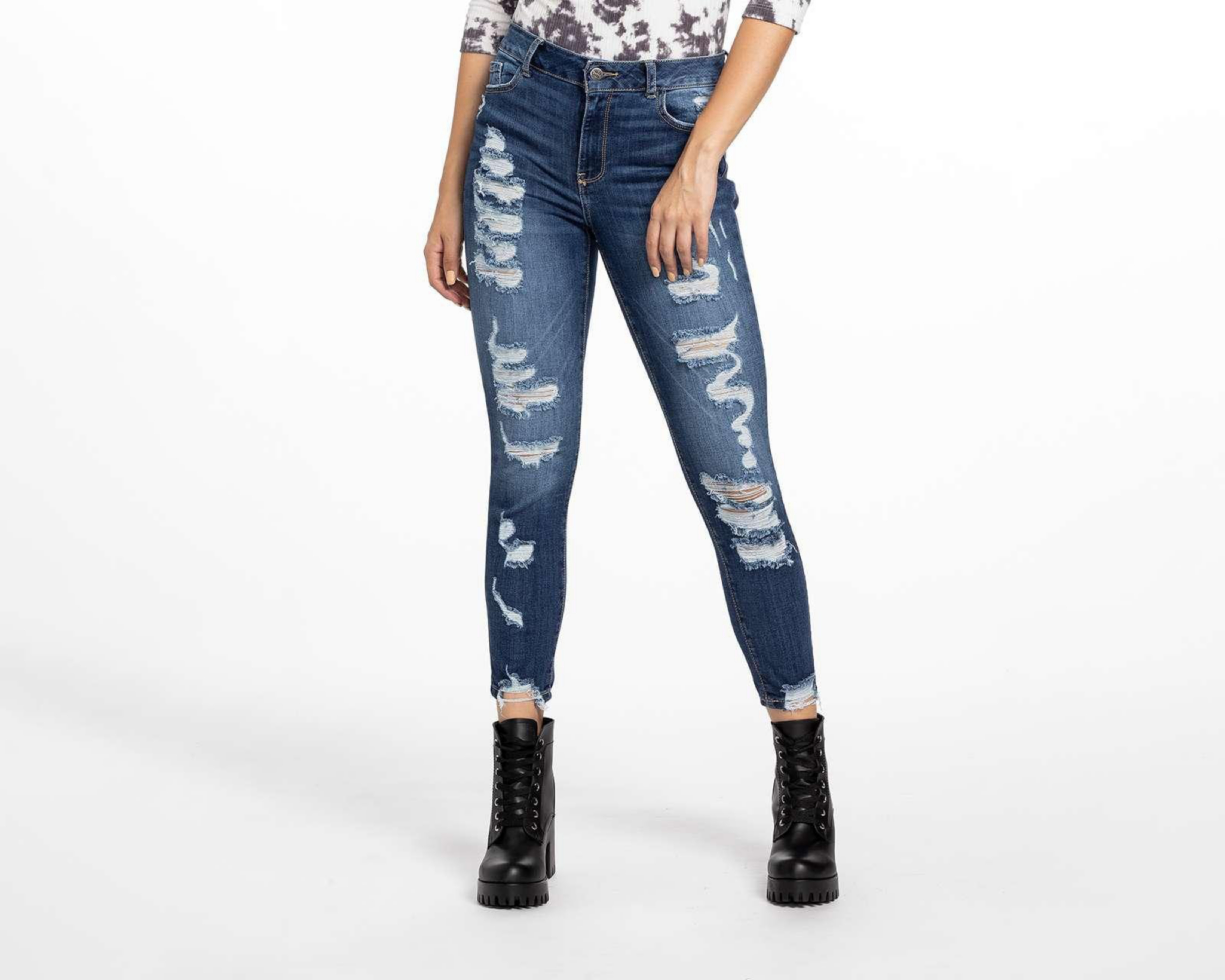 Foto 2 pulgar | Jeans Boy London Skinny Destrucciones