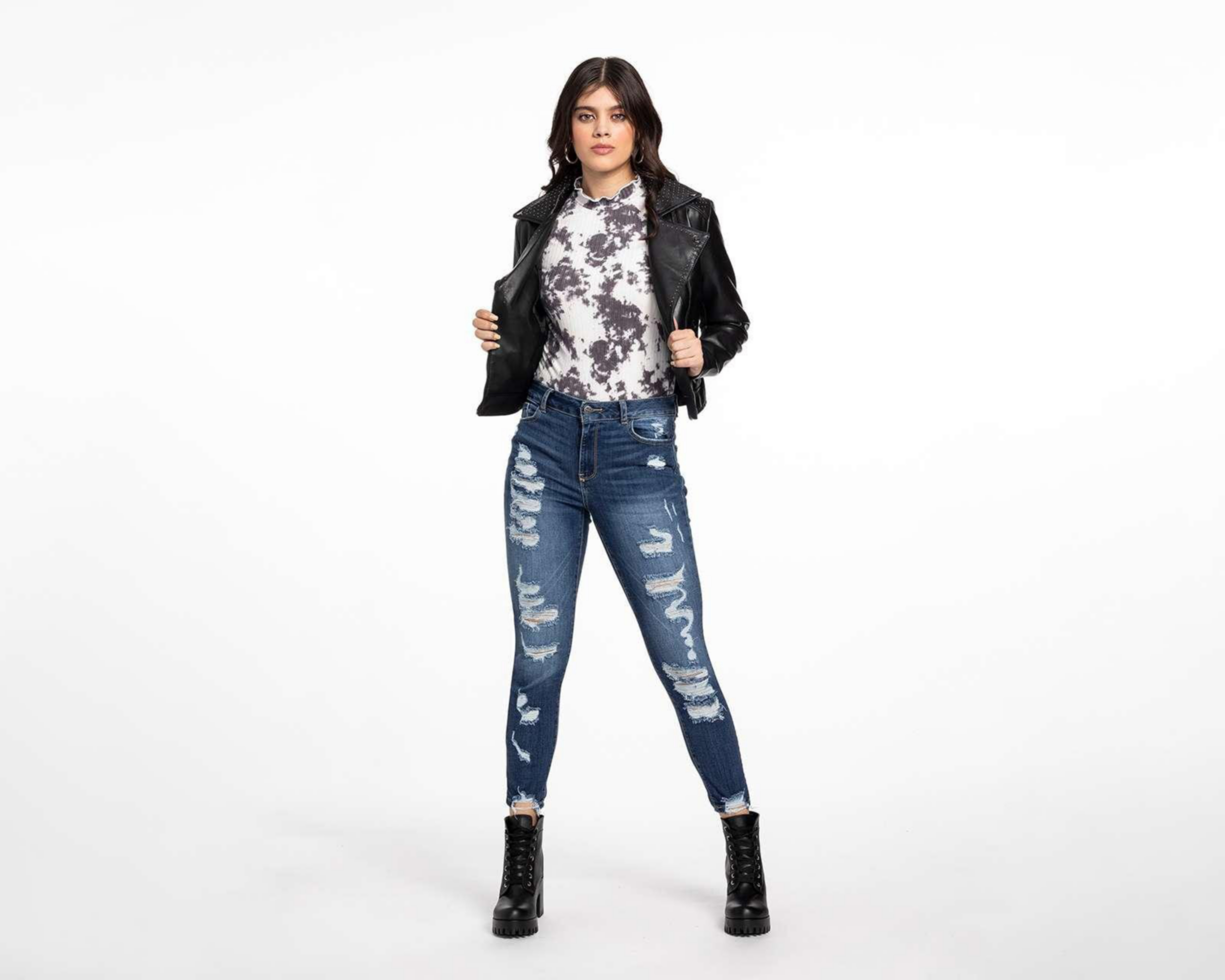 Foto 3 pulgar | Jeans Boy London Skinny Destrucciones