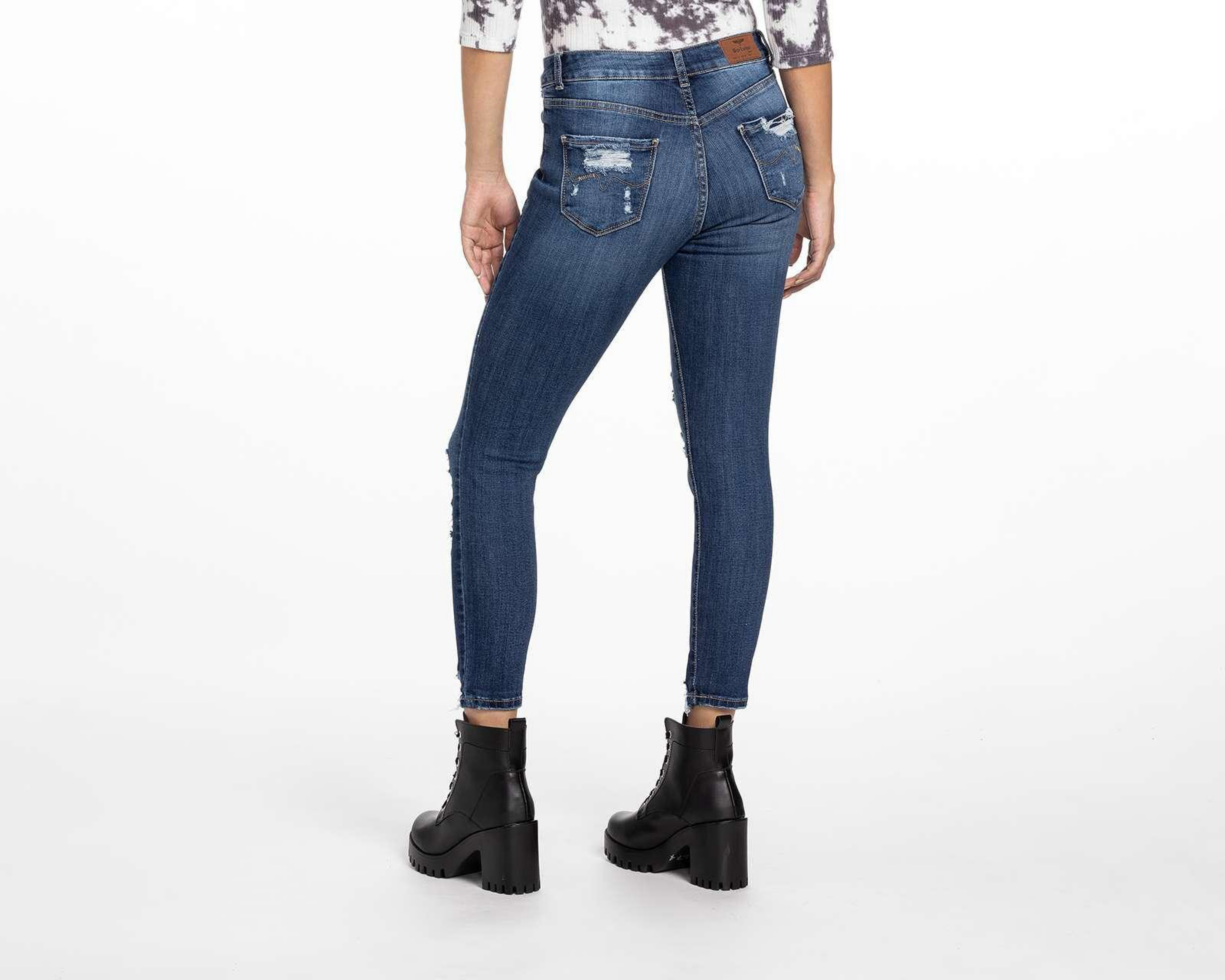 Foto 4 pulgar | Jeans Boy London Skinny Destrucciones