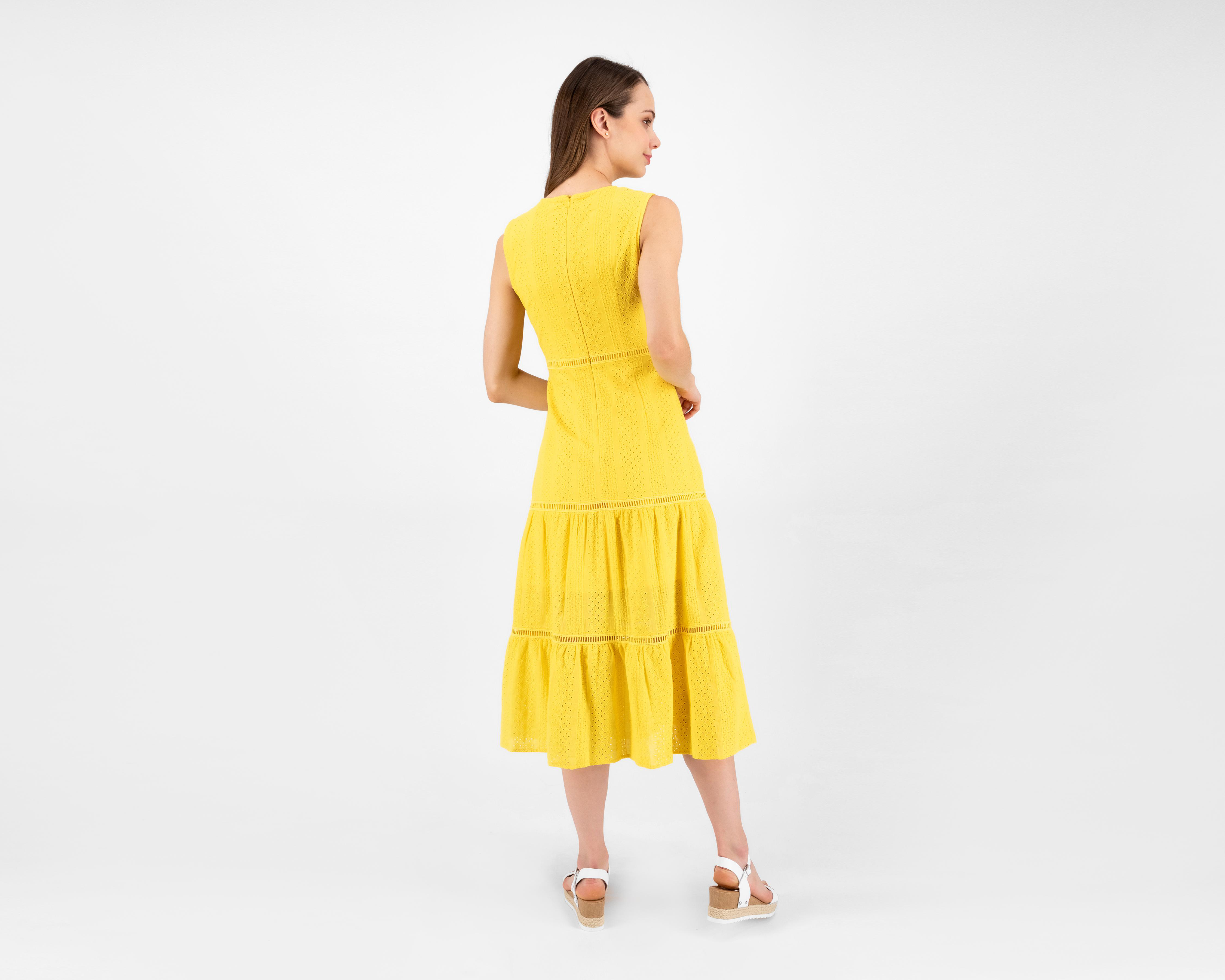 Foto 4 pulgar | Vestido Meirius Casual Midi Amarillo