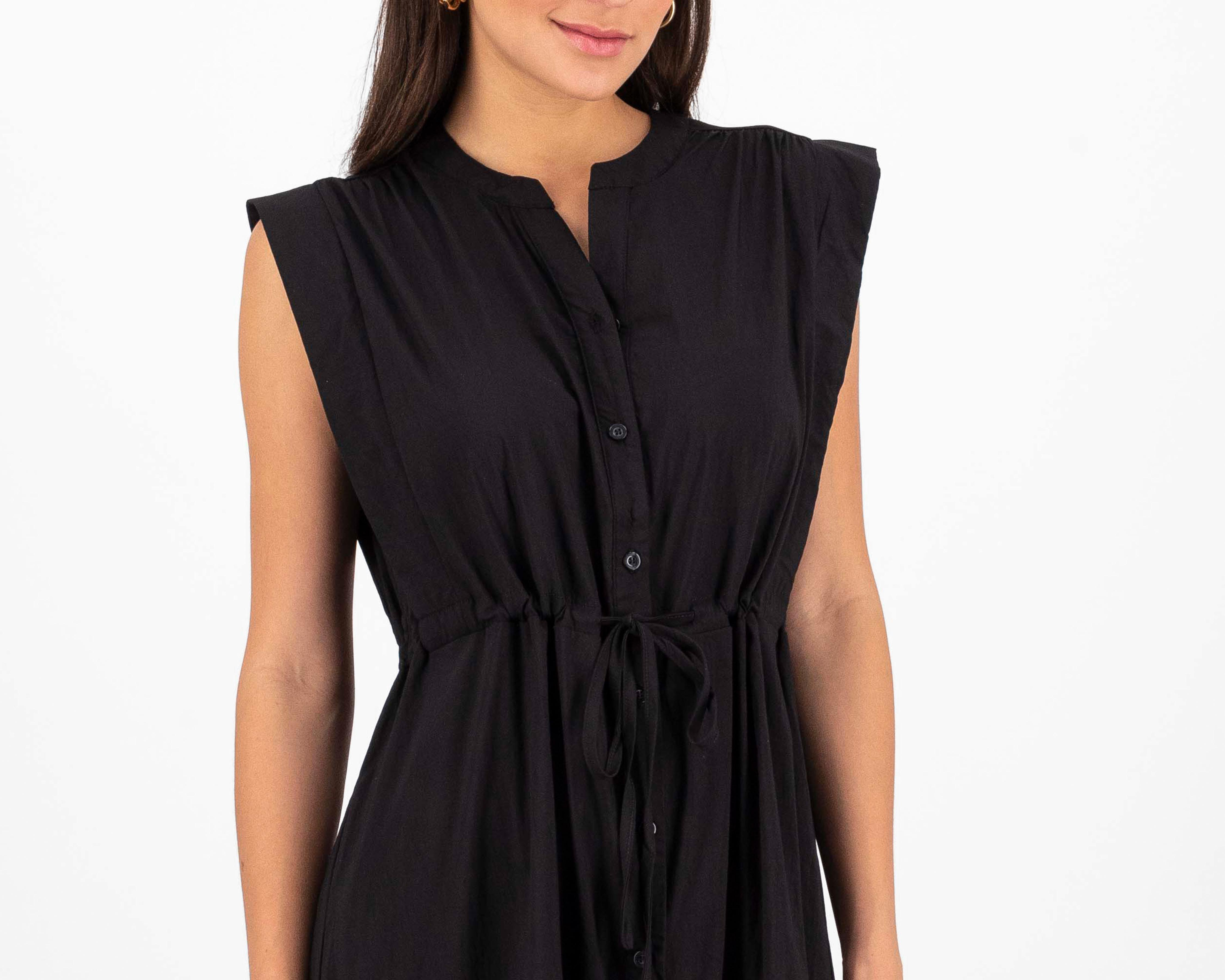 Foto 5 pulgar | Vestido Meirius Casual Negro sin Mangas