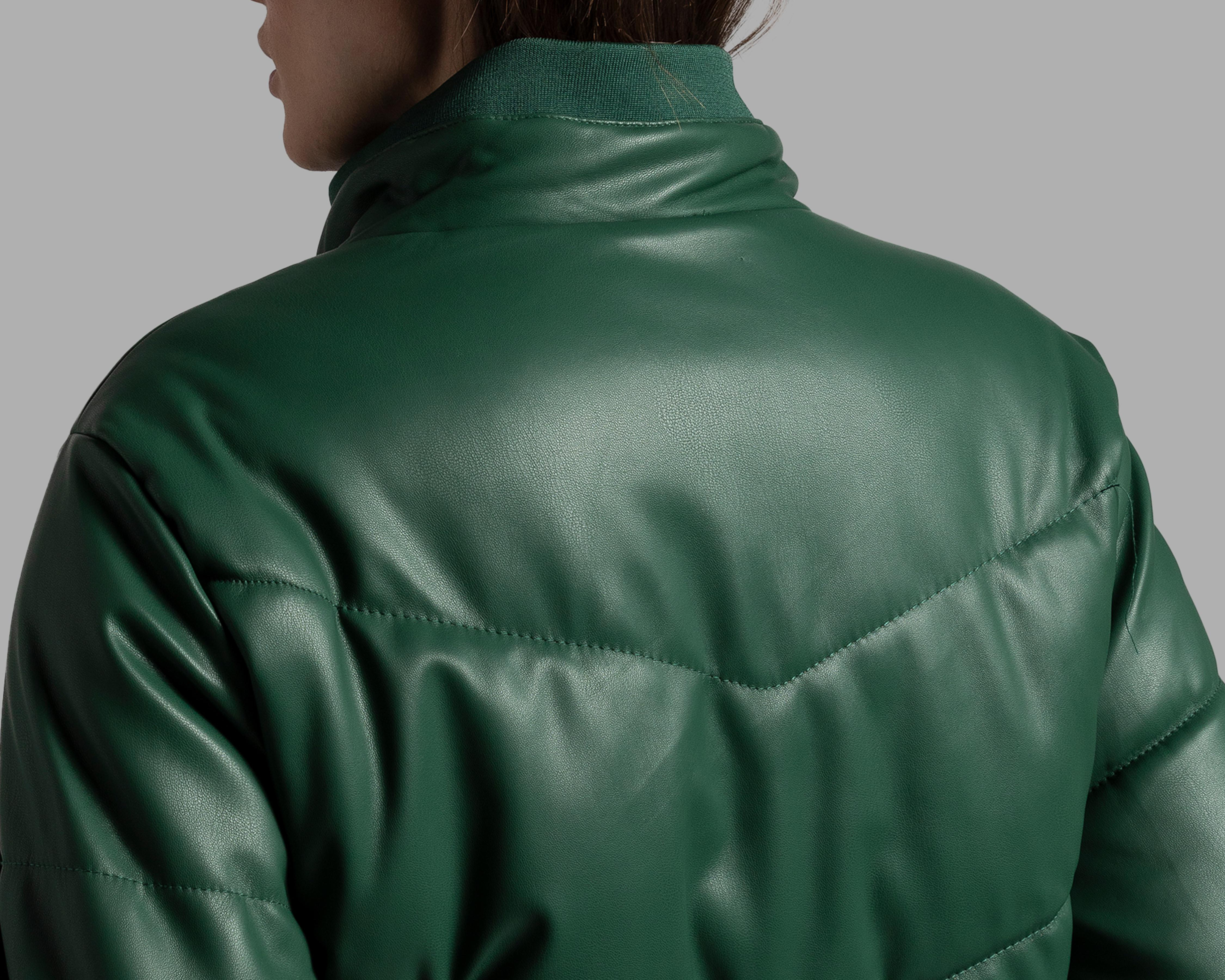 Foto 5 | Chamarra Thinner Capitonada Verde