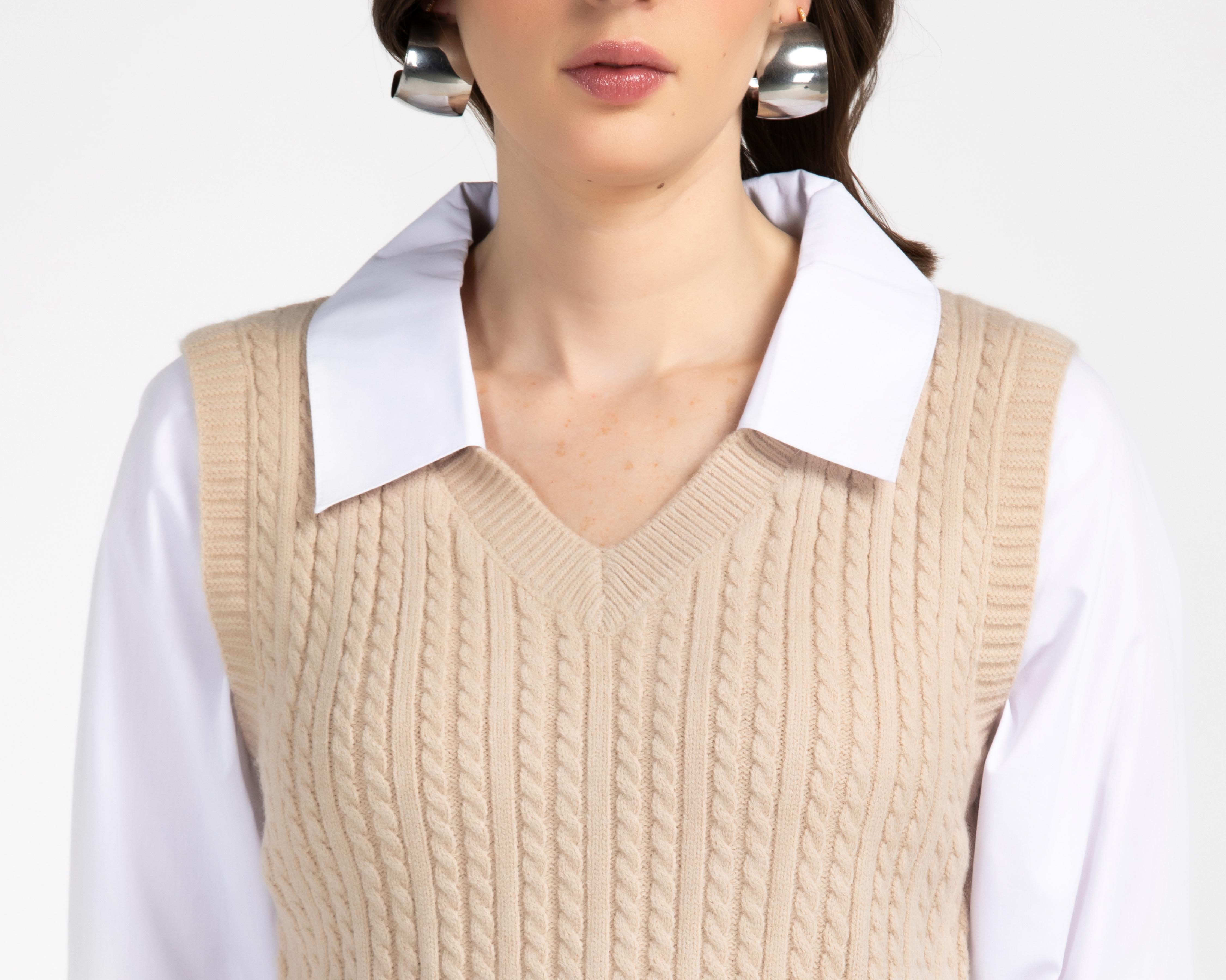 Foto 4 pulgar | Chaleco con Camisa Sahara para Mujer