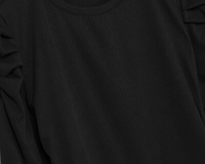 Foto 3 | Blusa Sahara Manga 3/4 Negra