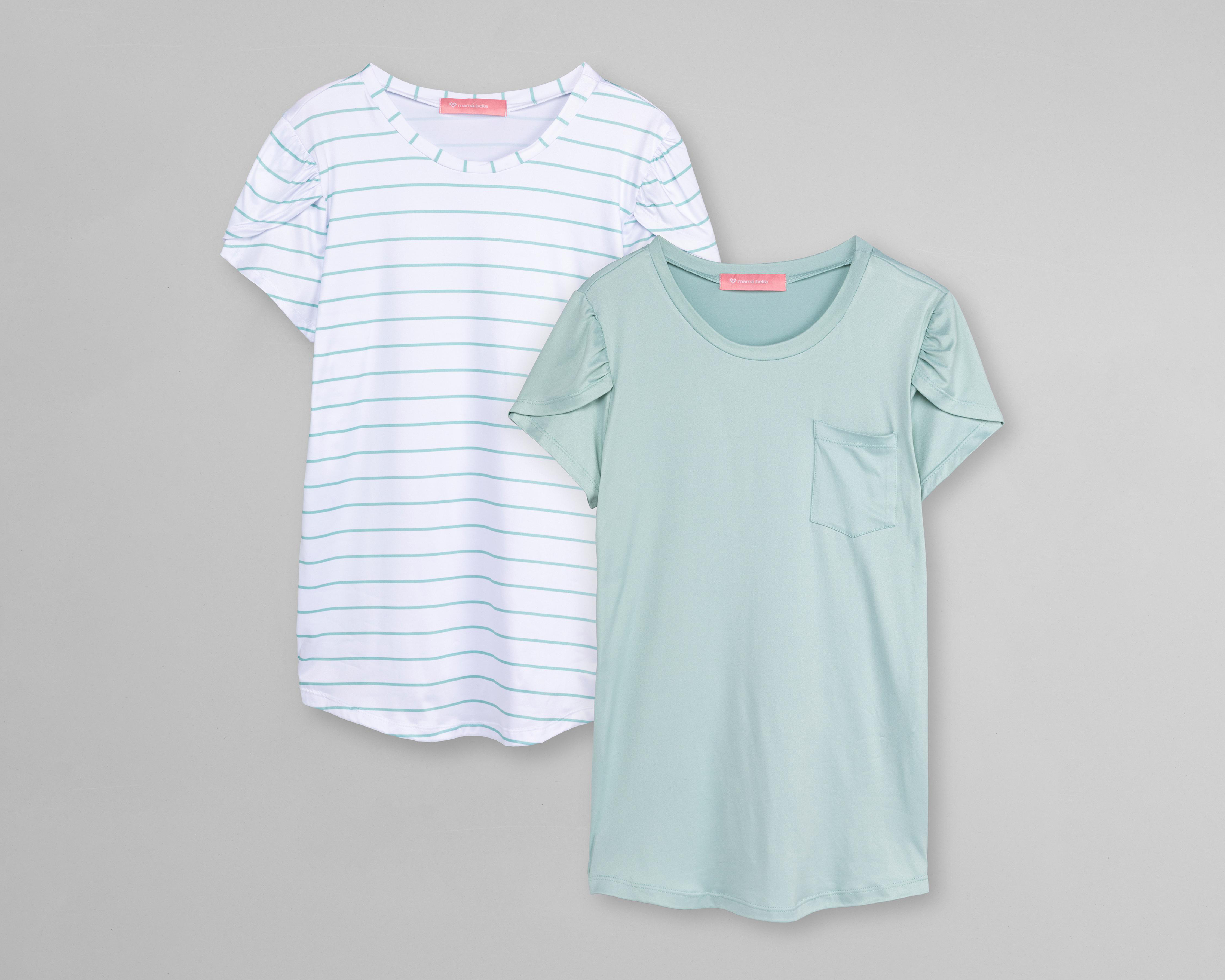 Foto 1 | Playera de Maternidad Mamá Bella Manga Corta 2 Piezas