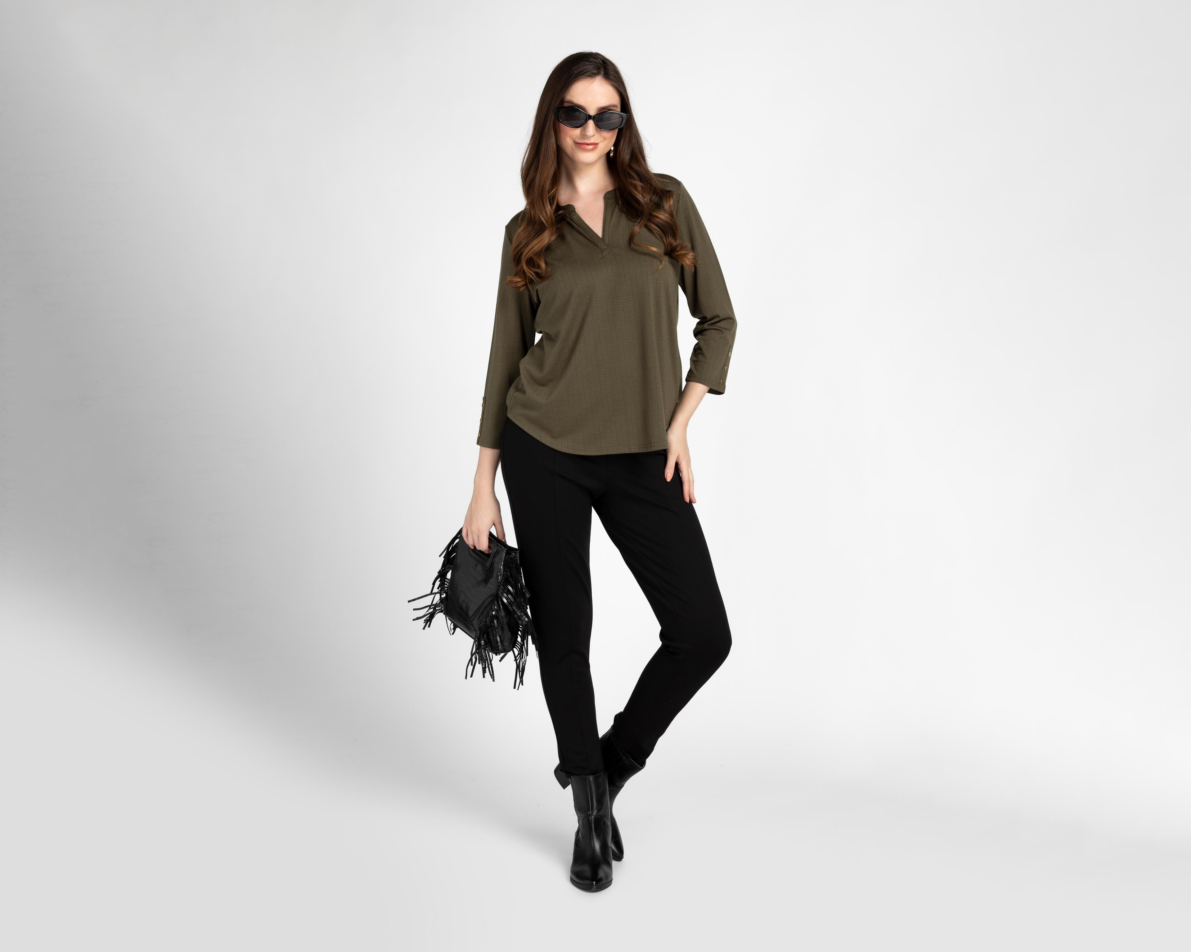 Foto 3 pulgar | Blusa Lady Sun Cuello V para Mujer