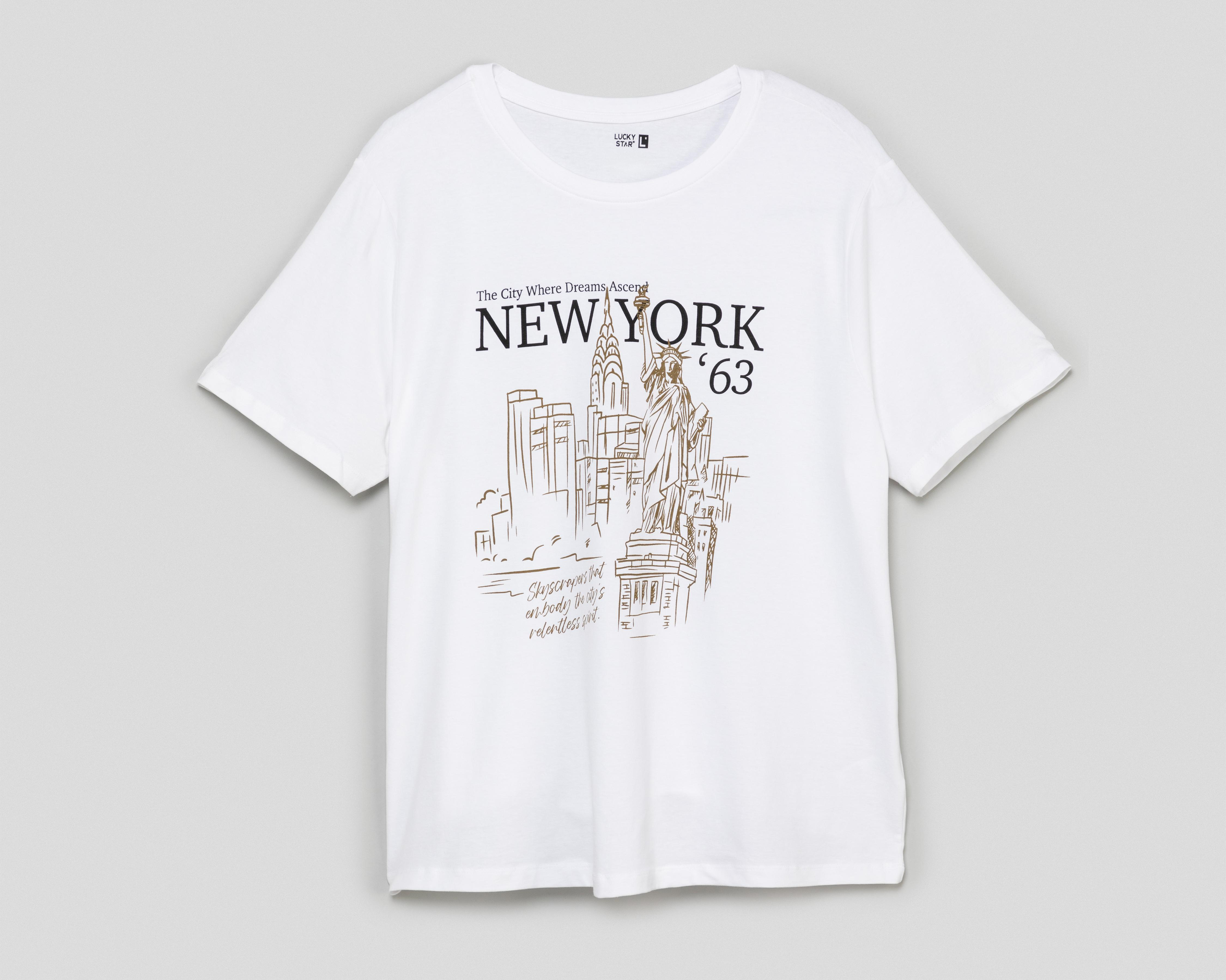 Foto 1 | Playera Lucky Star Estampada para Mujer