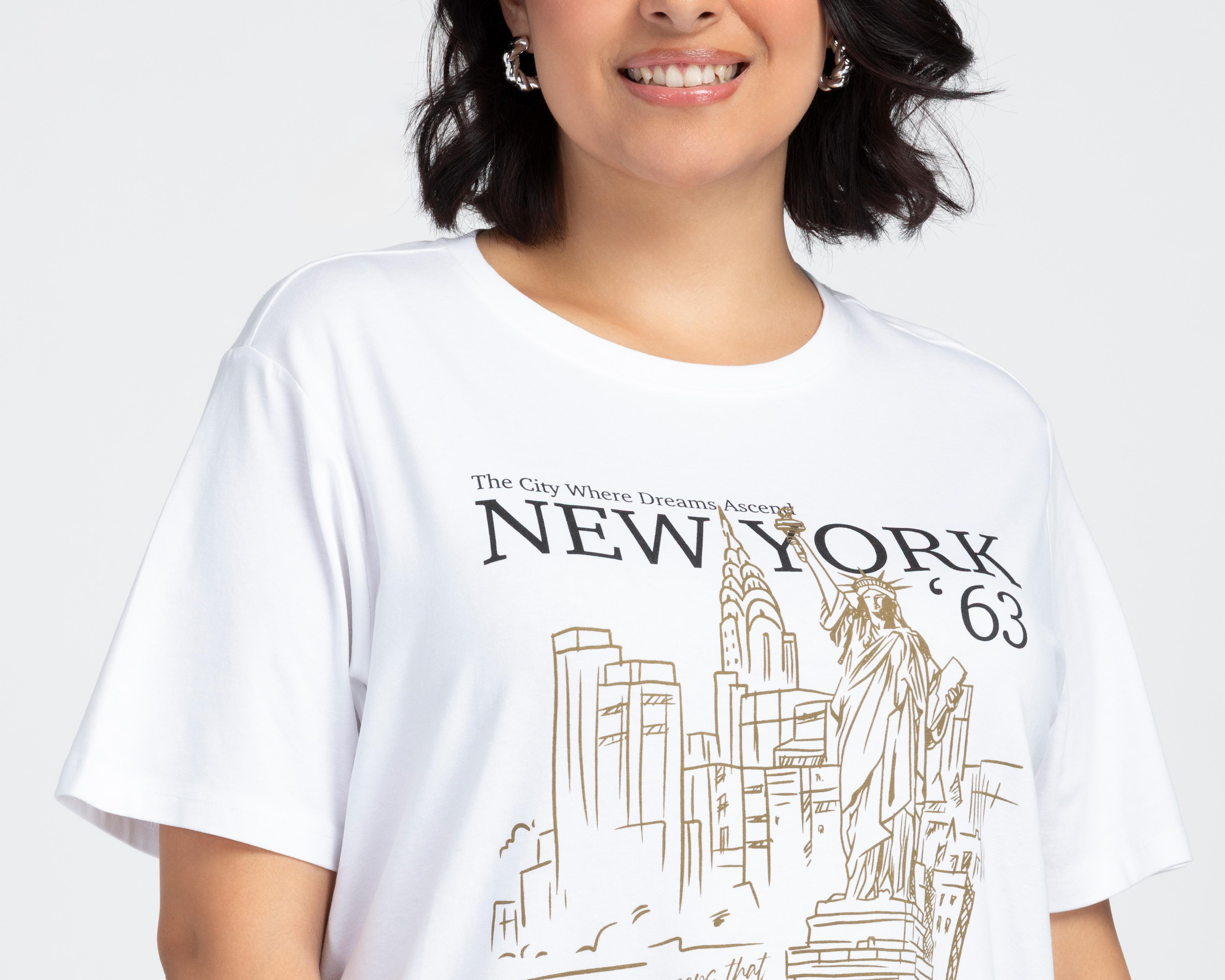 Foto 5 pulgar | Playera Lucky Star Estampada para Mujer