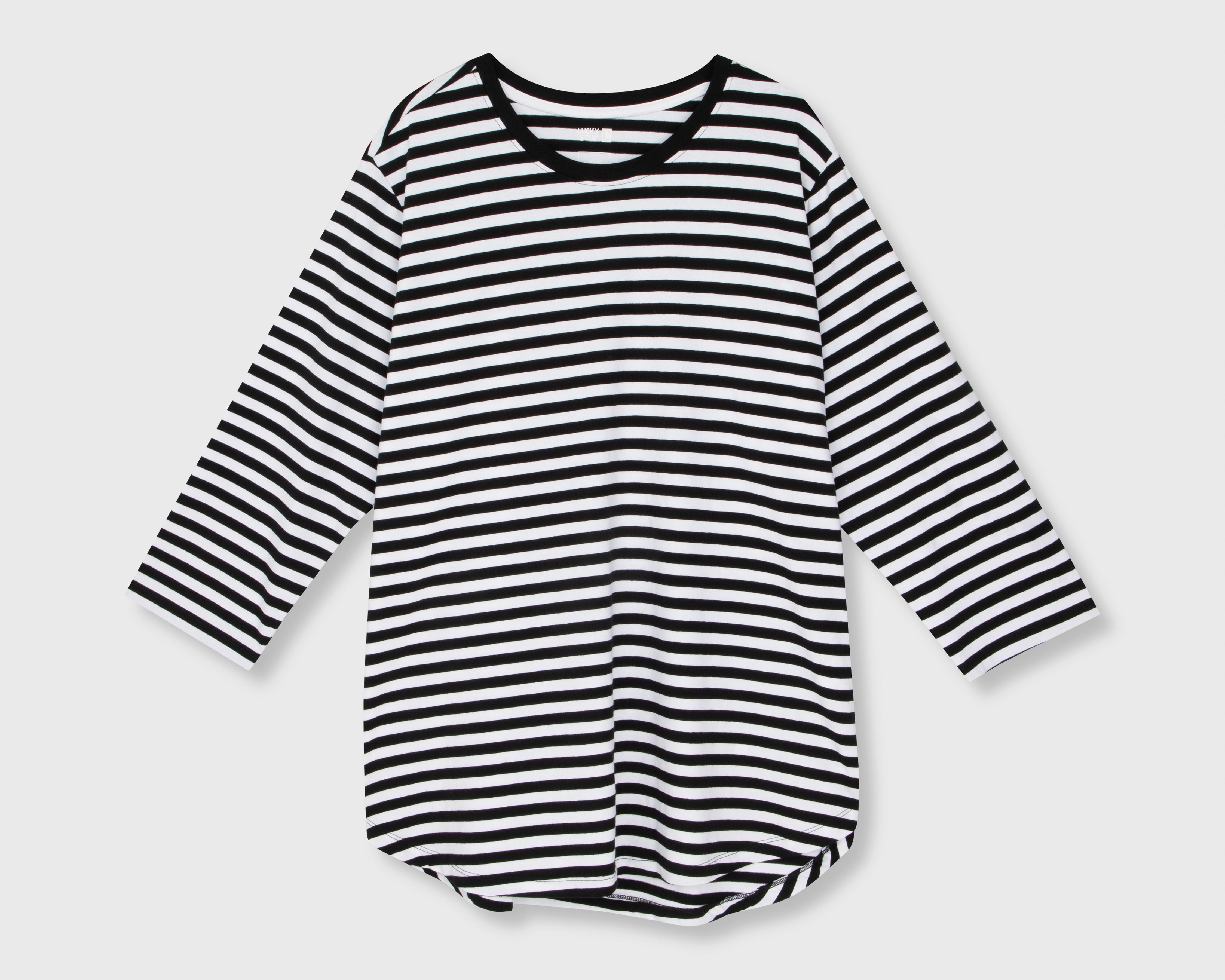 Foto 2 pulgar | Playera Lucky Star a Rayas para Mujer