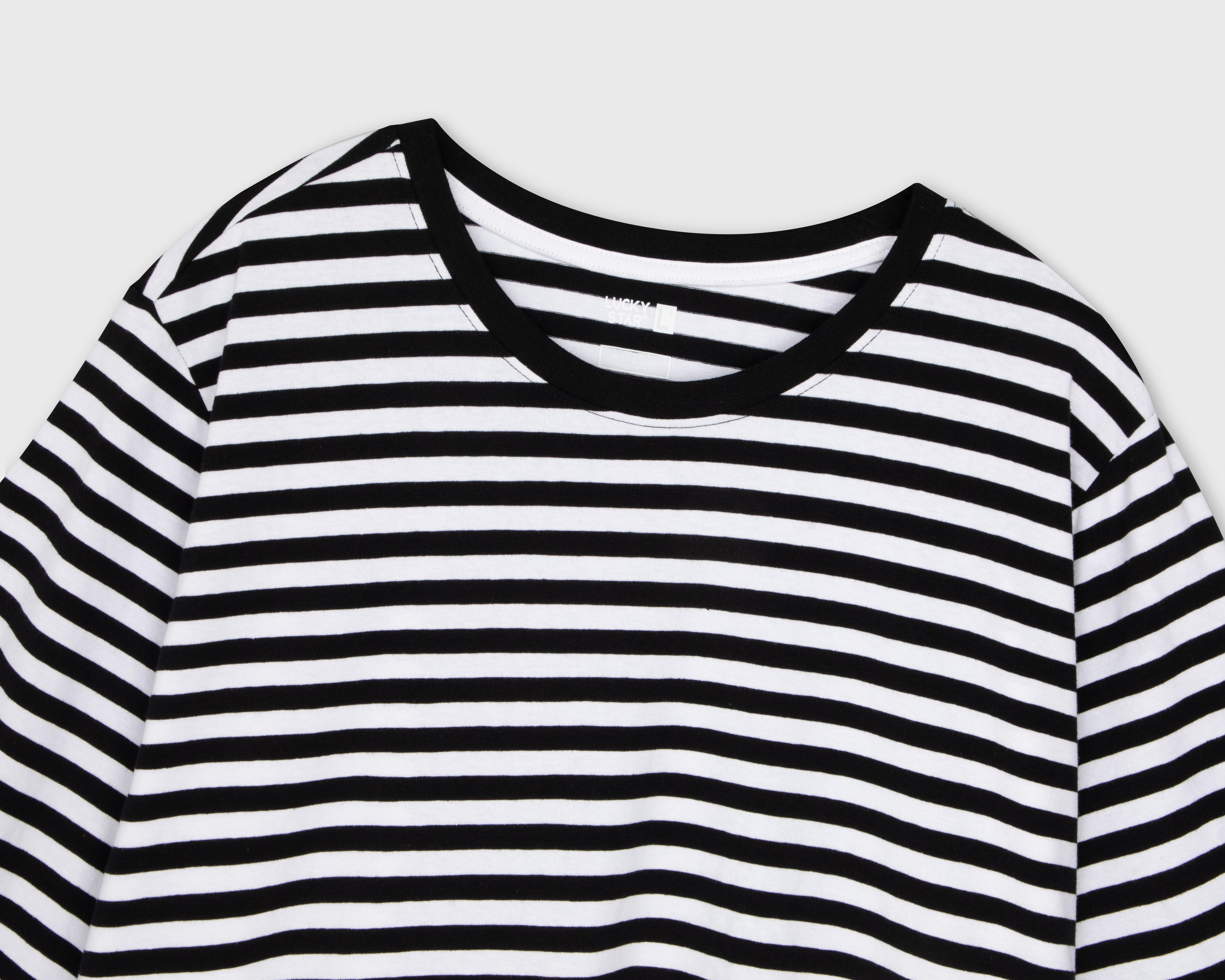 Foto 4 pulgar | Playera Lucky Star a Rayas para Mujer