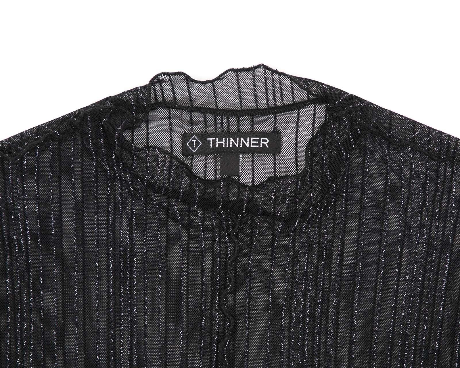 Foto 7 pulgar | Playera Thinner Manga Larga con Transparencias