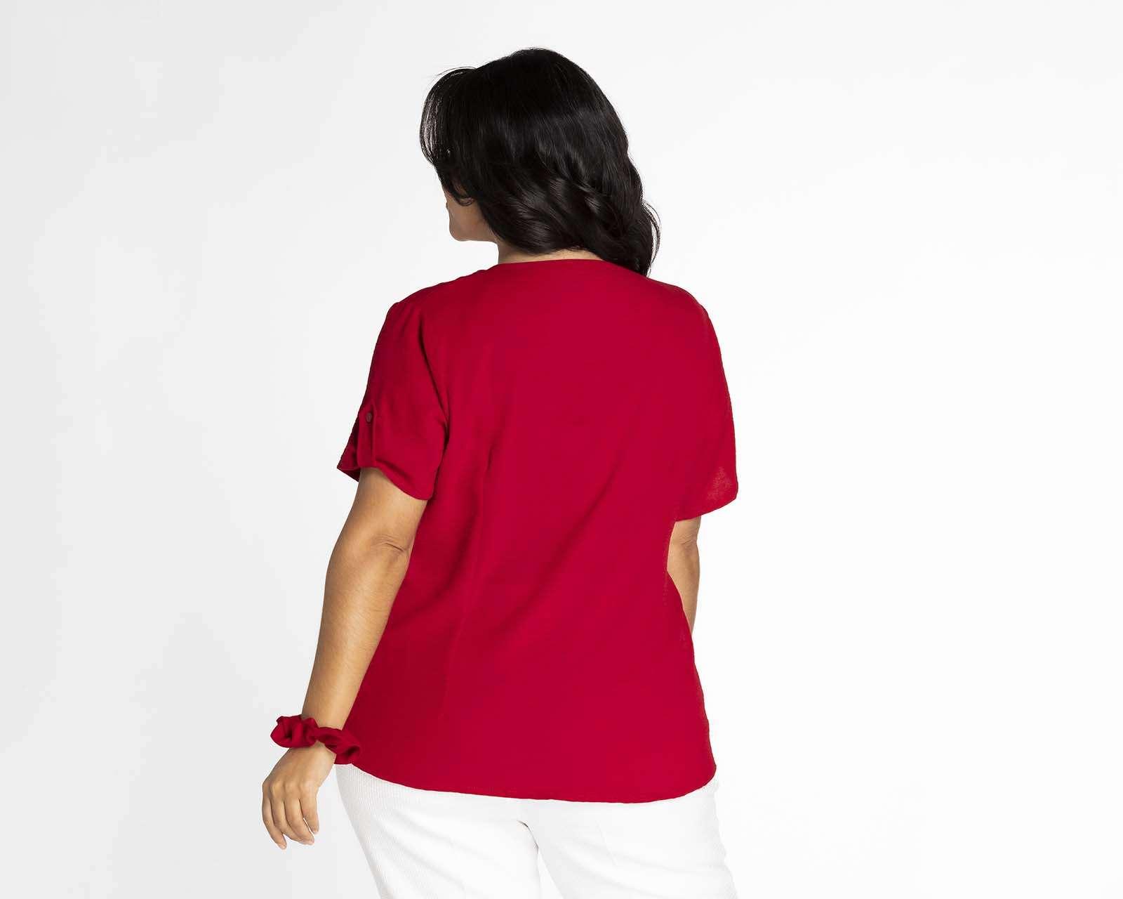 Foto 7 | Blusa Sahara Manga Corta con Detalles en Cuello