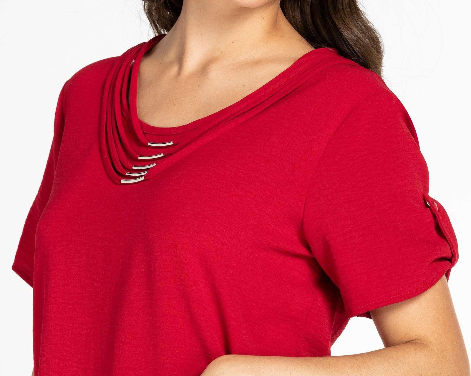 Foto 9 pulgar | Blusa Sahara Manga Corta con Detalles en Cuello