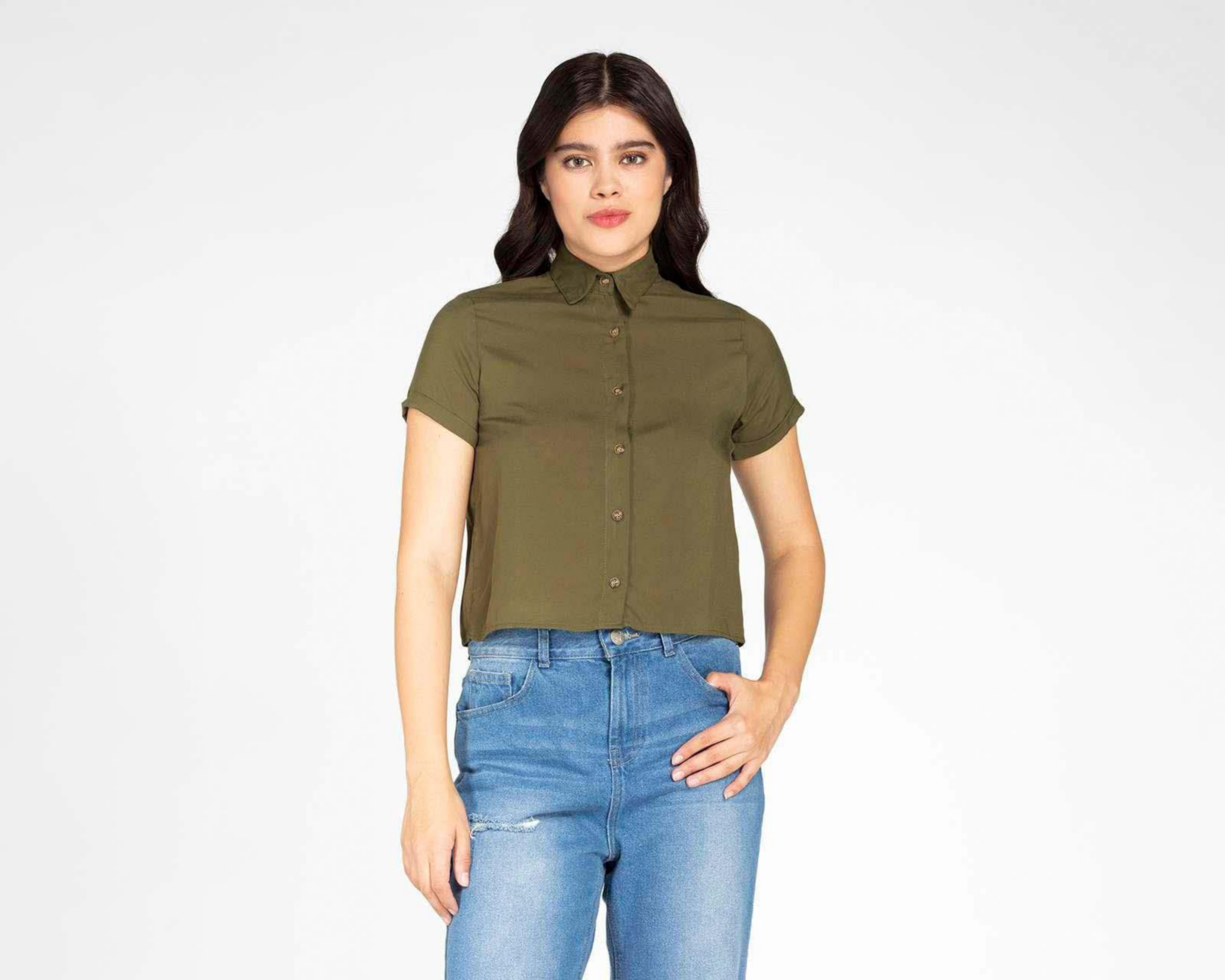 Foto 1 | Blusa 18 Forever Manga Corta con Botones