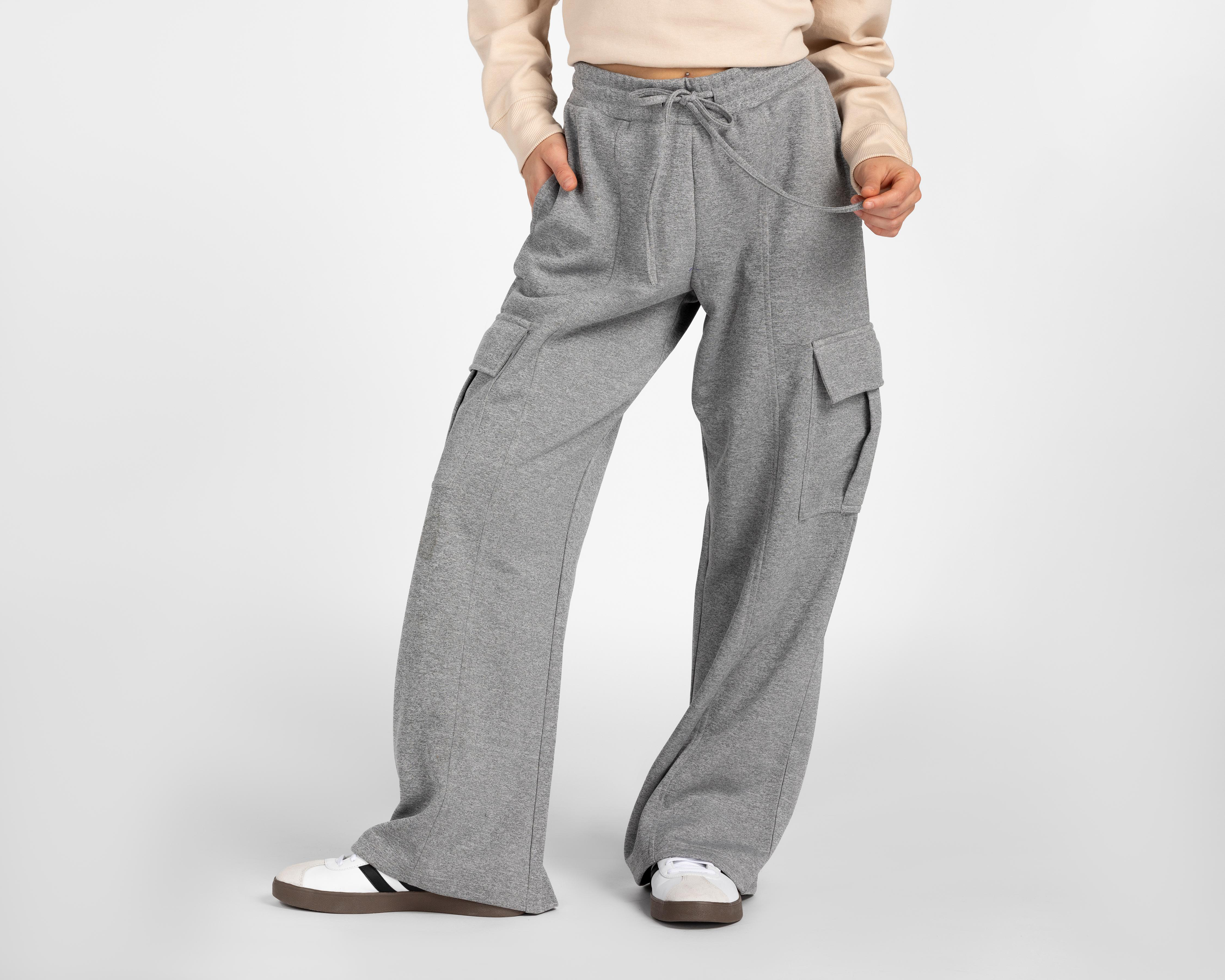 Foto 2 pulgar | Pantalón Ancho Refill Gris para Mujer