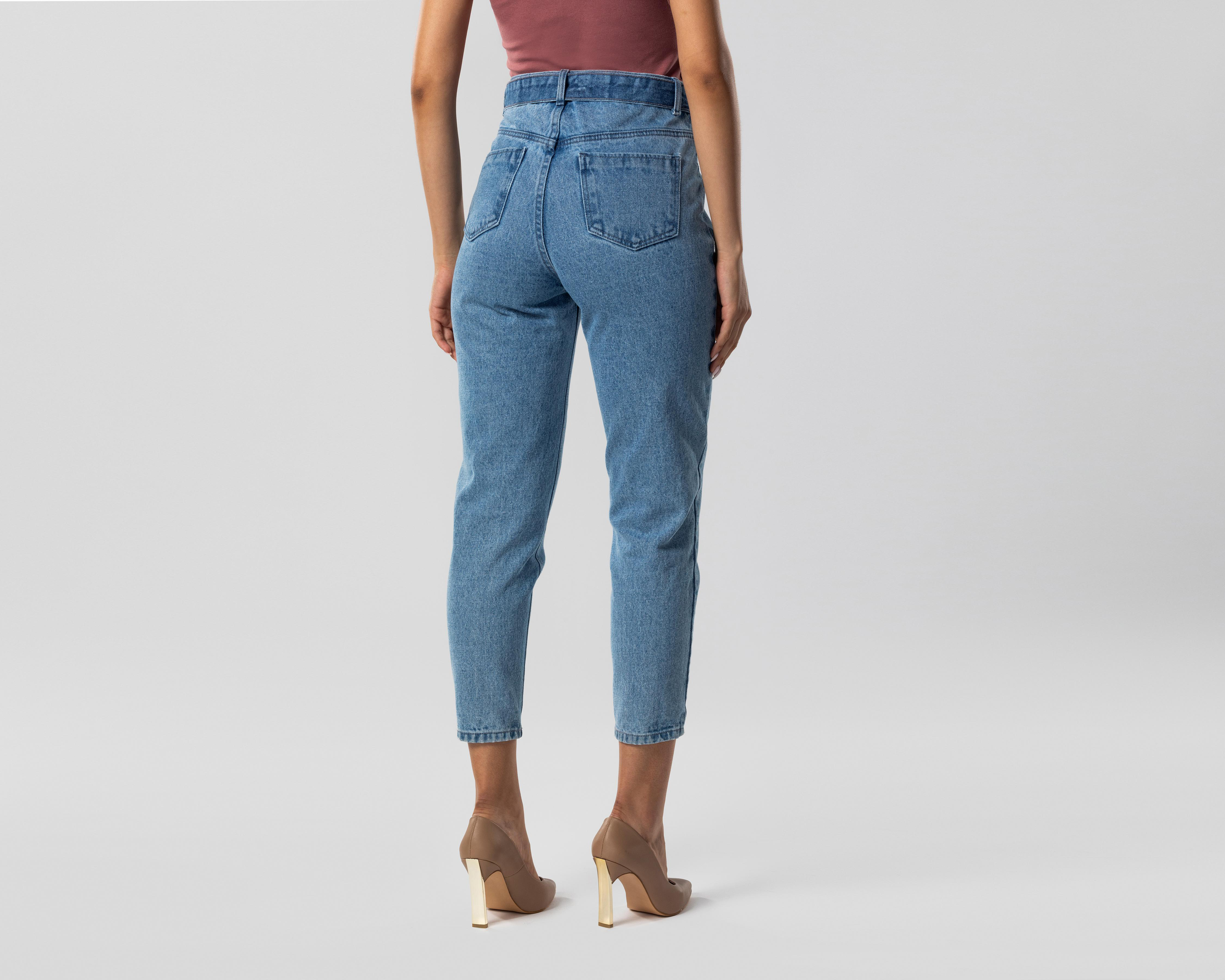Foto 4 pulgar | Jeans Jennifer Lopez Mom Fit Azul