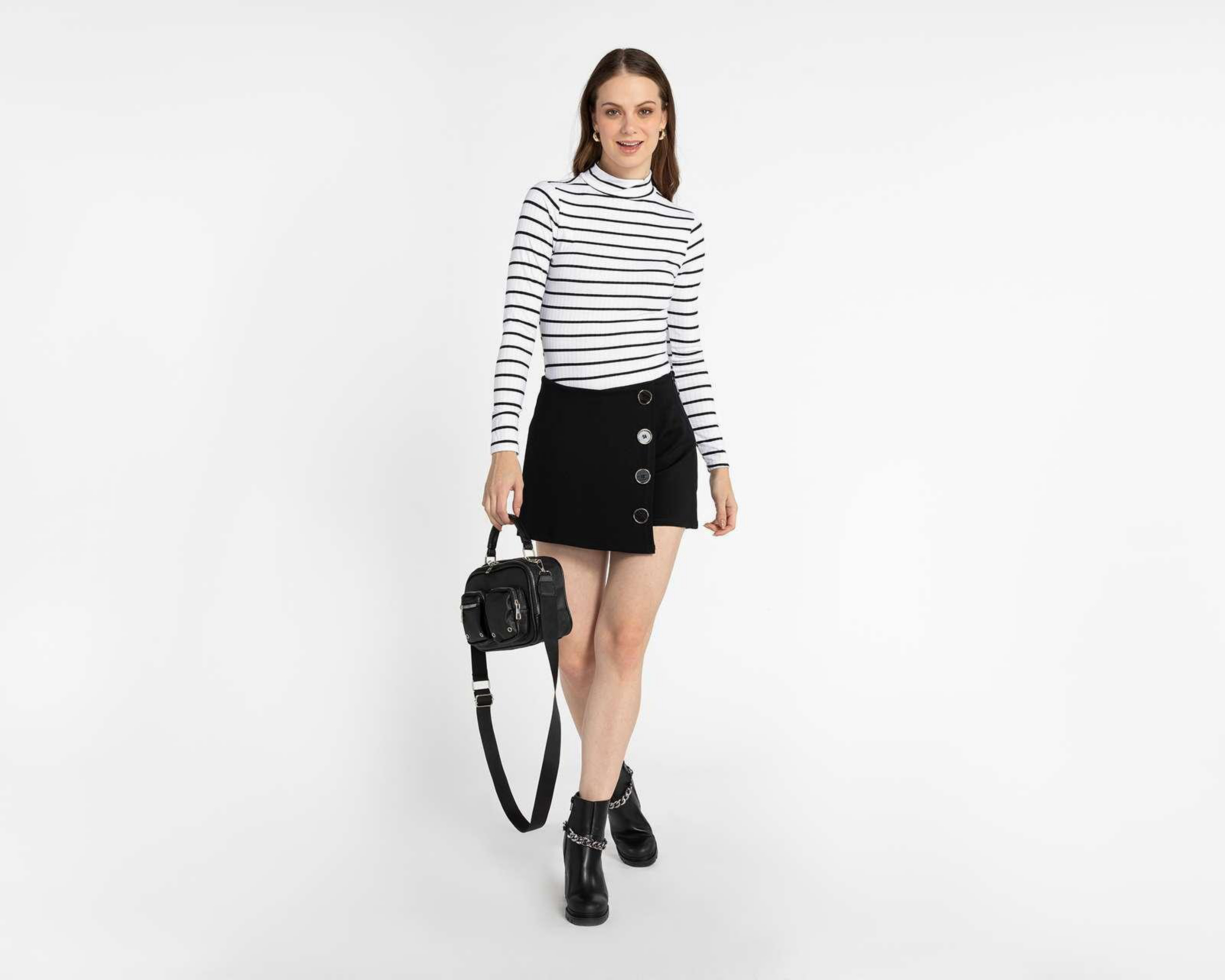 Foto 2 | Short Falda Thinner con Botones