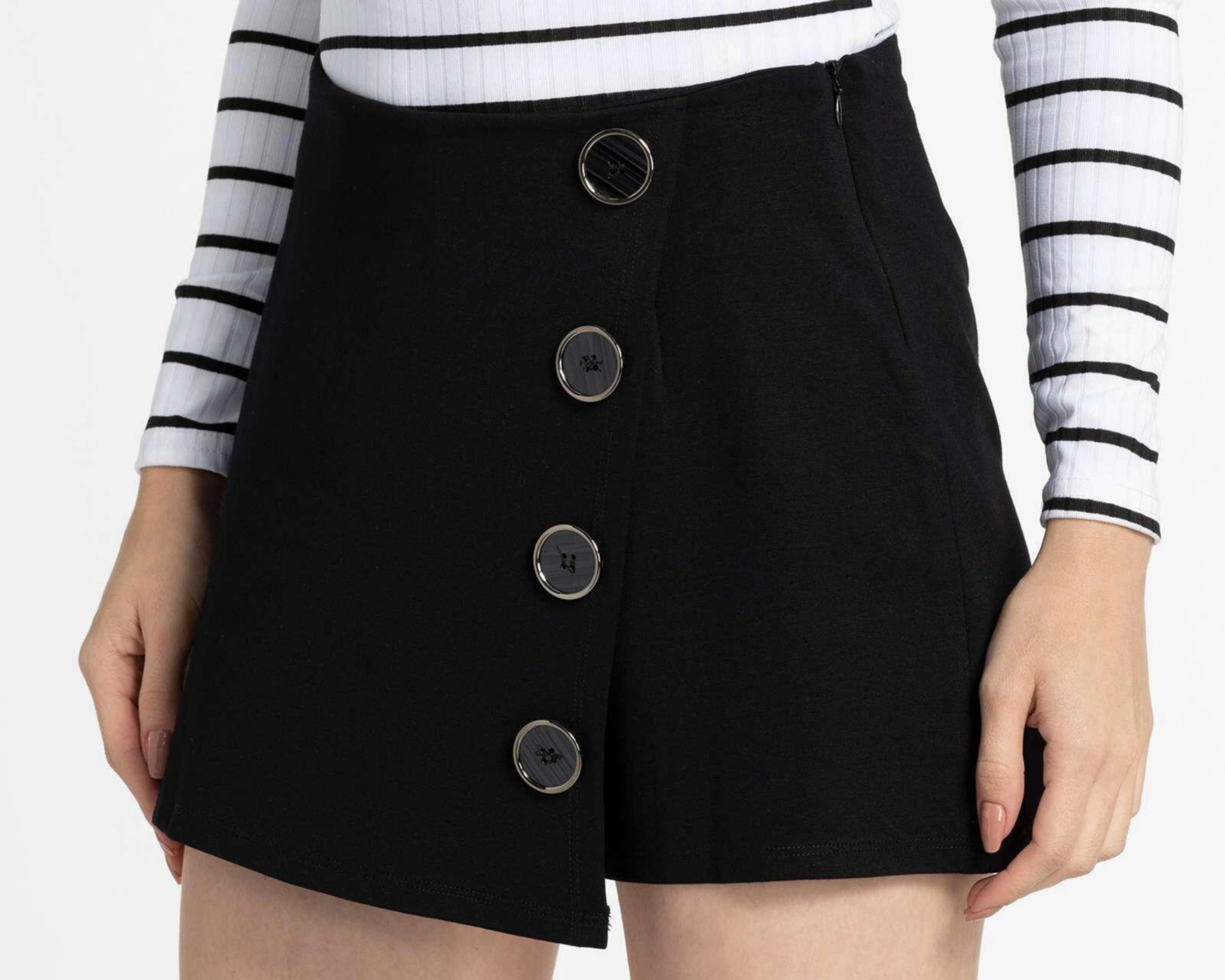 Foto 5 pulgar | Short Falda Thinner con Botones