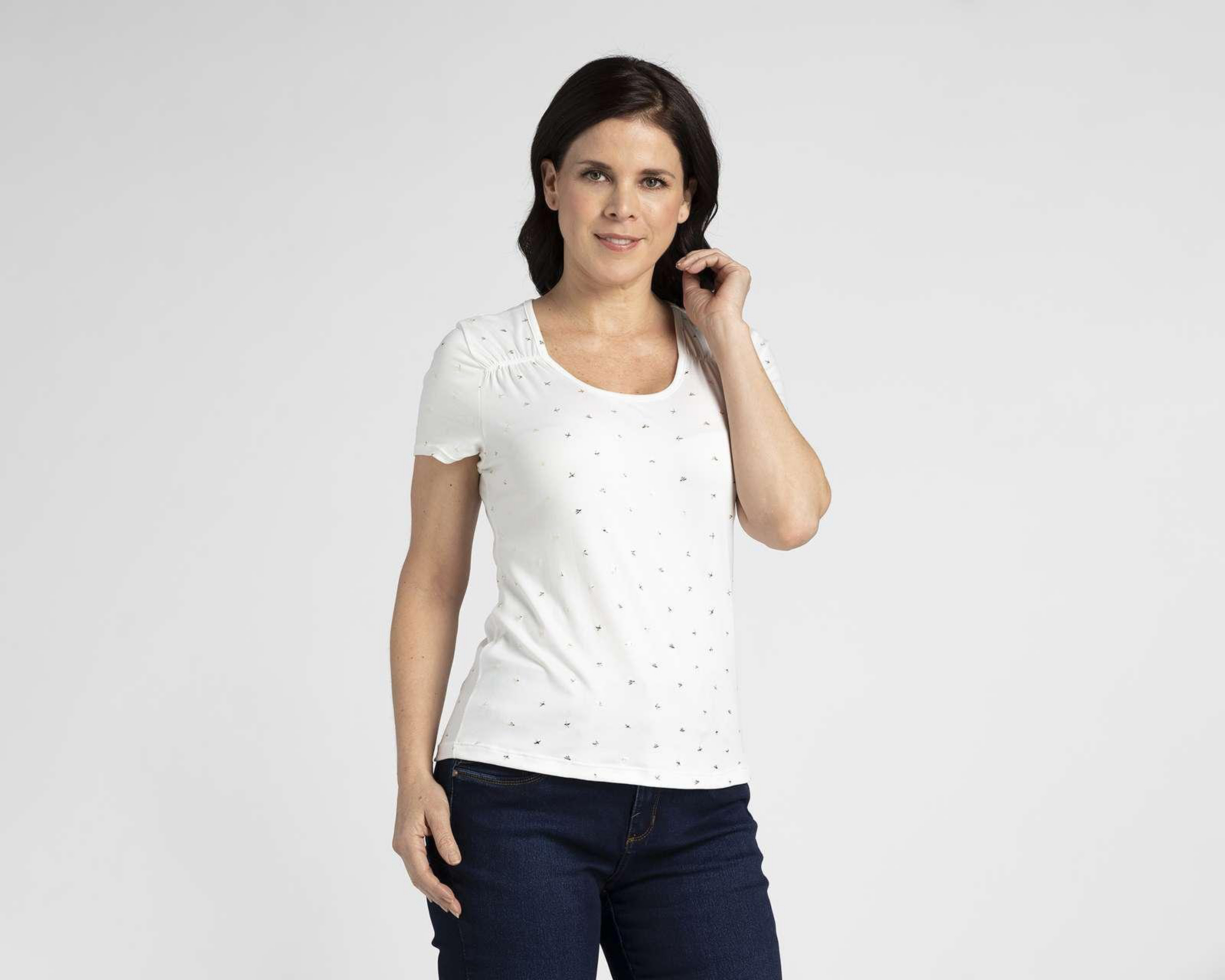Foto 1 | Playera Lady Sun Manga Corta con Zurcido