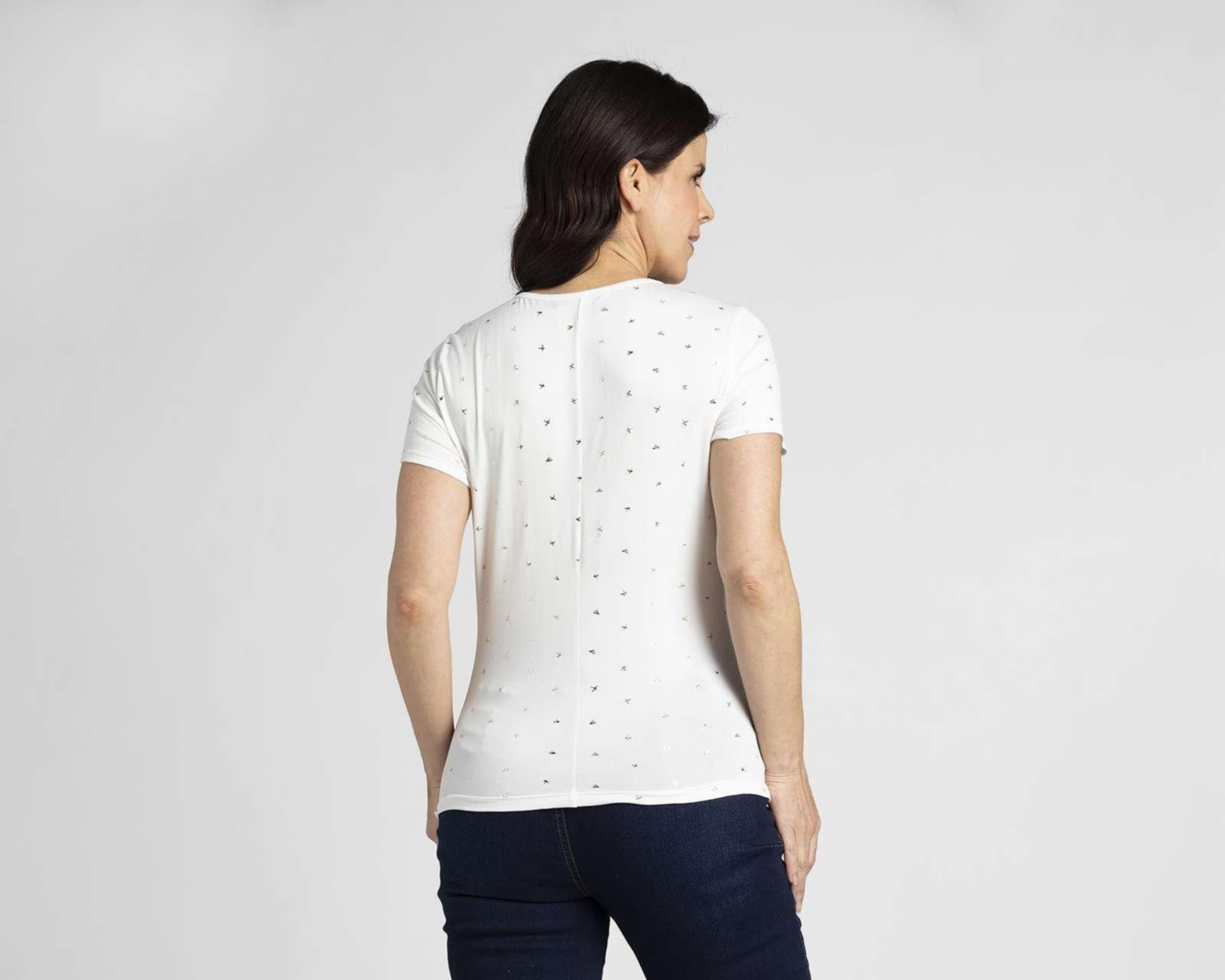 Foto 4 pulgar | Playera Lady Sun Manga Corta con Zurcido