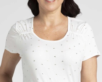 Foto 4 | Playera Lady Sun Manga Corta con Zurcido