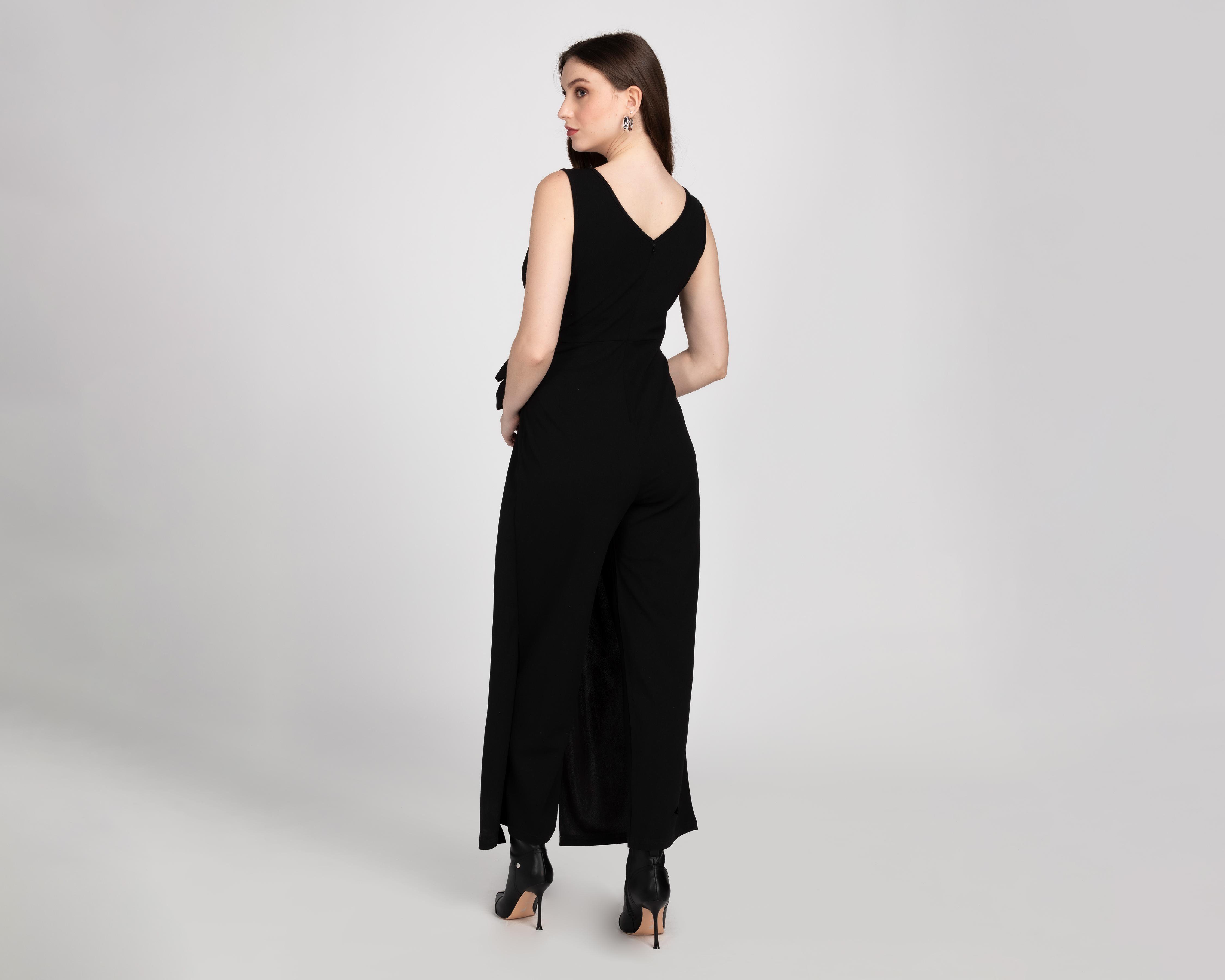 Foto 3 | Jumper Casual Sahara Escote Cruzado Negro con Media Falda