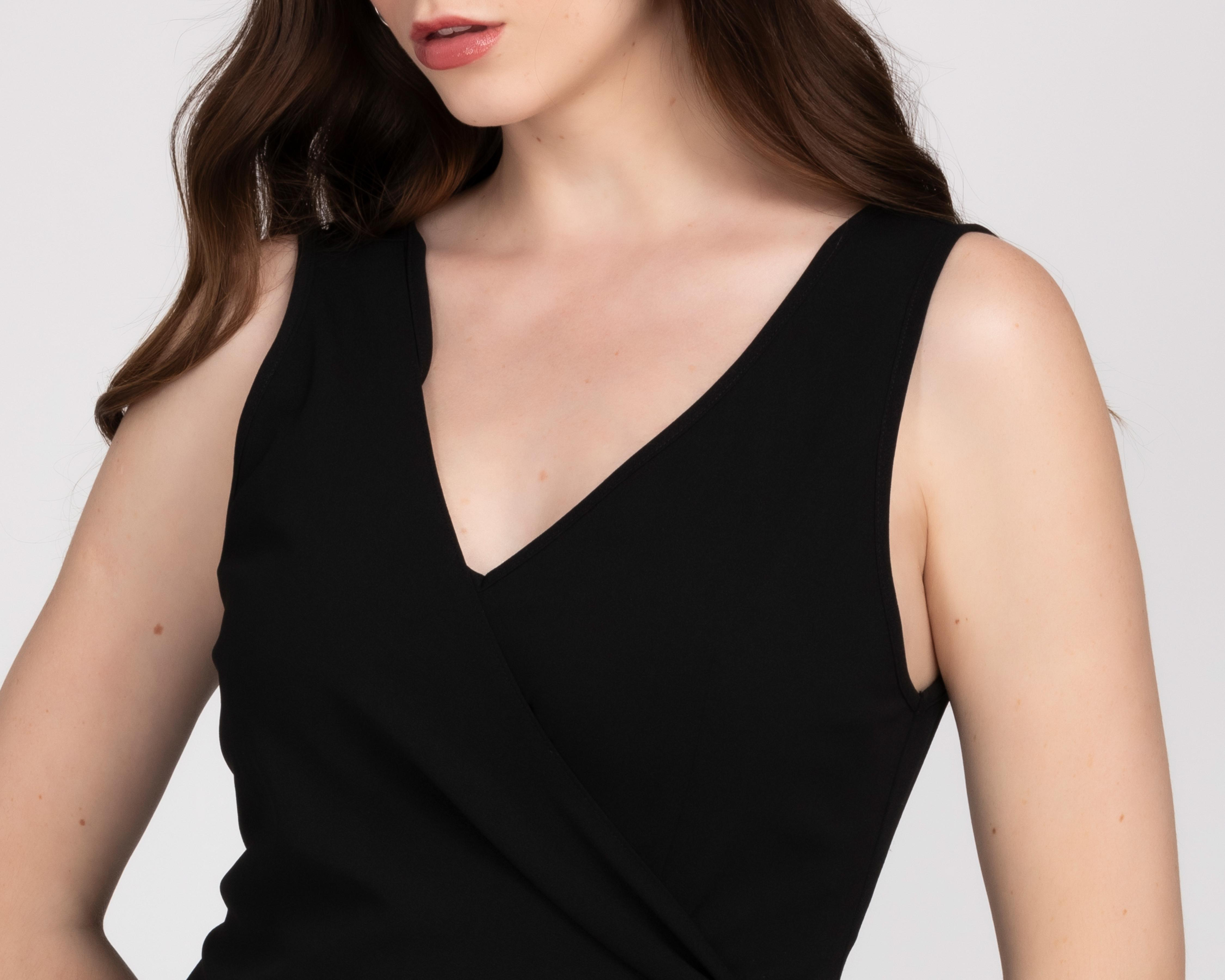 Foto 5 | Jumper Casual Sahara Escote Cruzado Negro con Media Falda