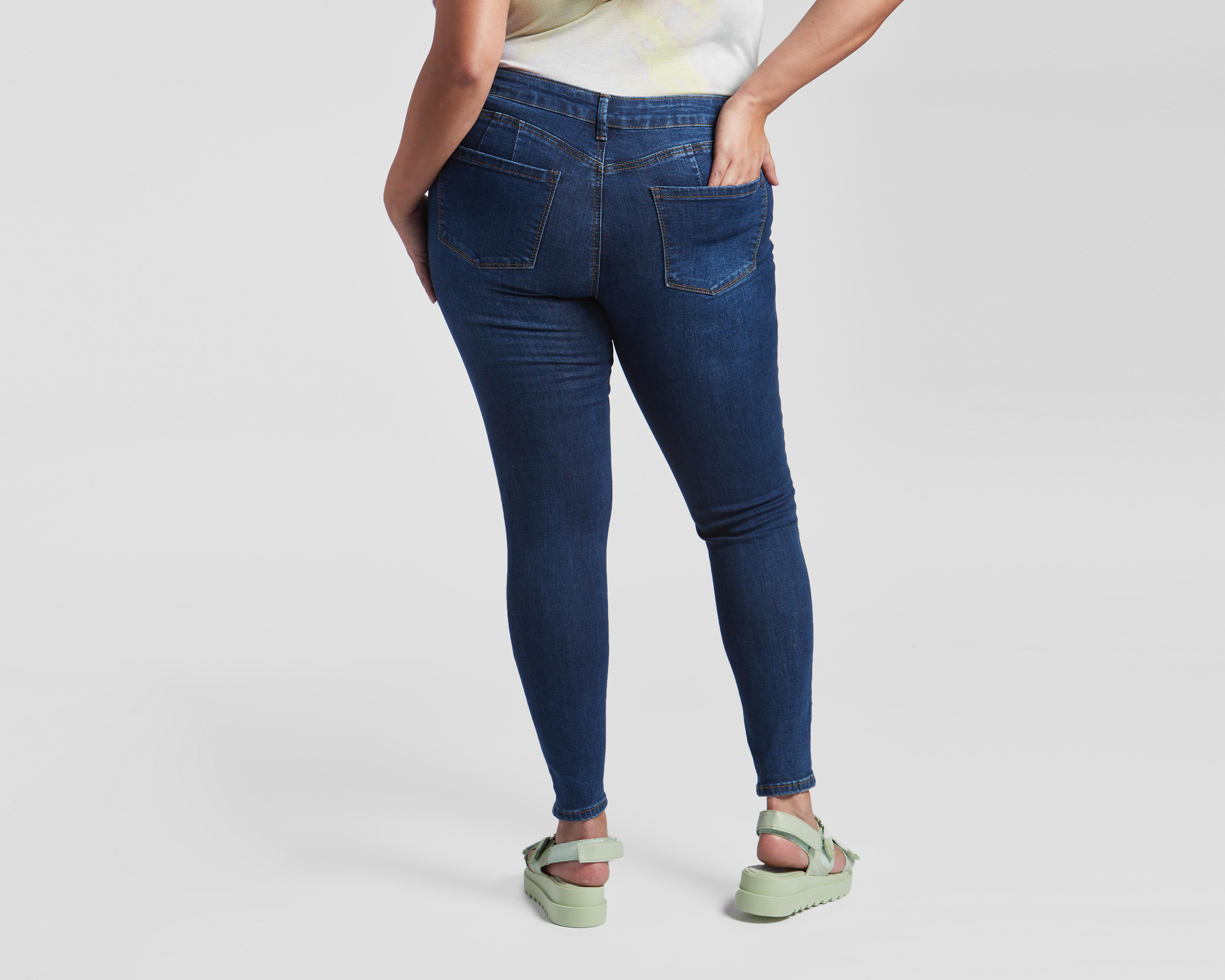 Foto 6 pulgar | Jeans Refill Skinny con Destrucciones