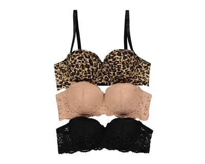Foto 1 | Brasier Media Copa con Encaje Eva tu Estilo Íntimo 3 Pack