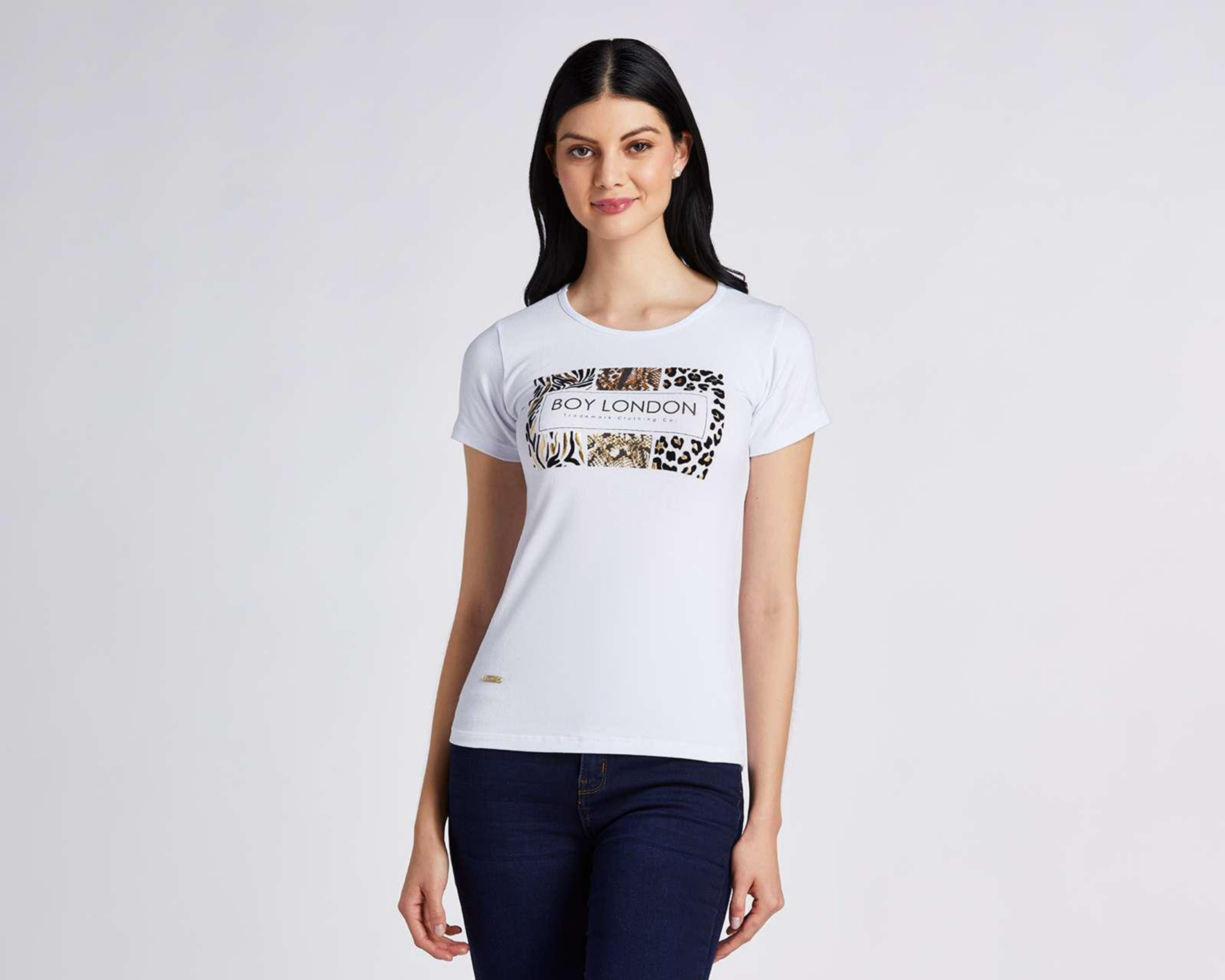 Playera Boy London Blanca con Estampado