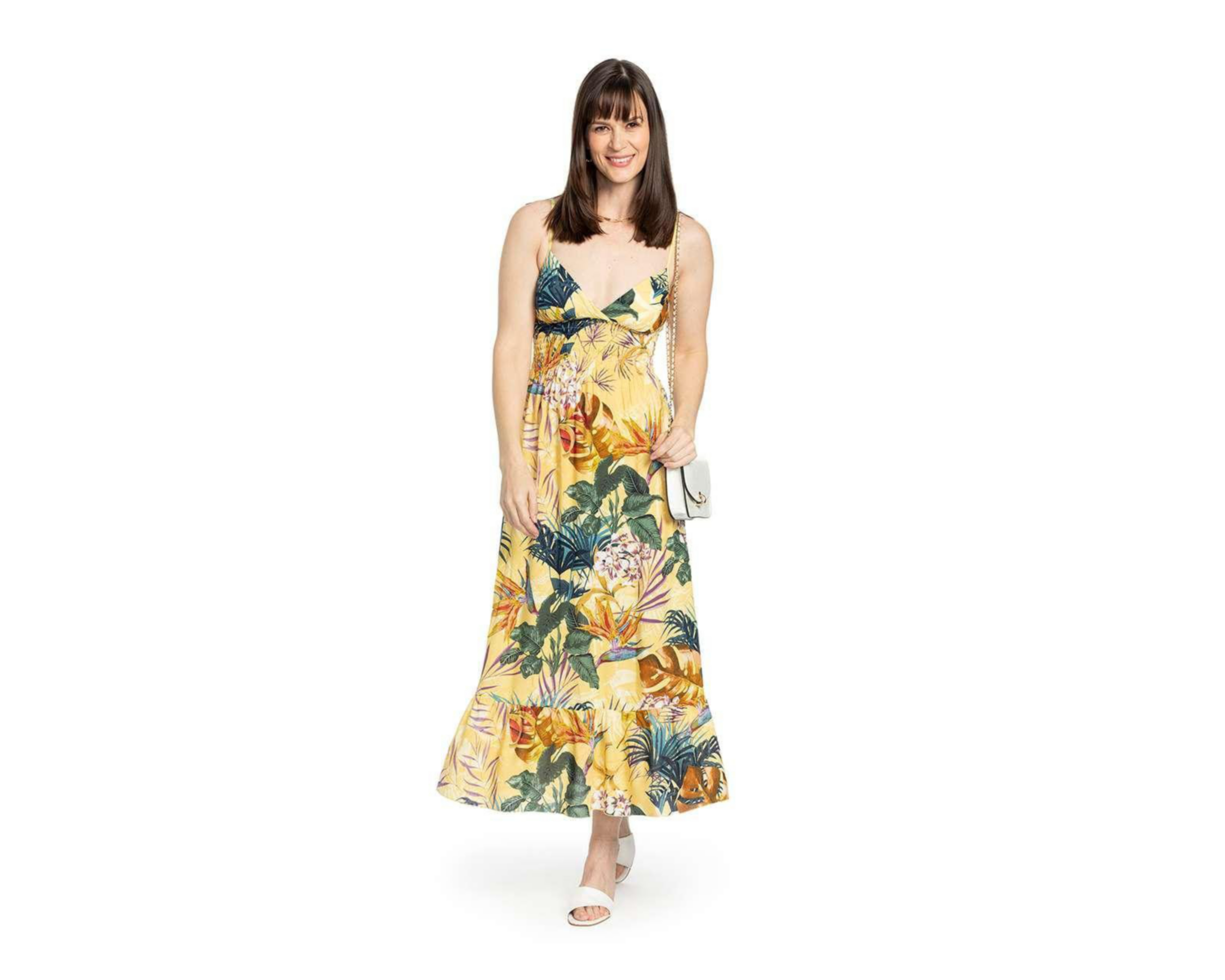 Vestido Lady Sun de Playa con Tirantes Estampado Floral