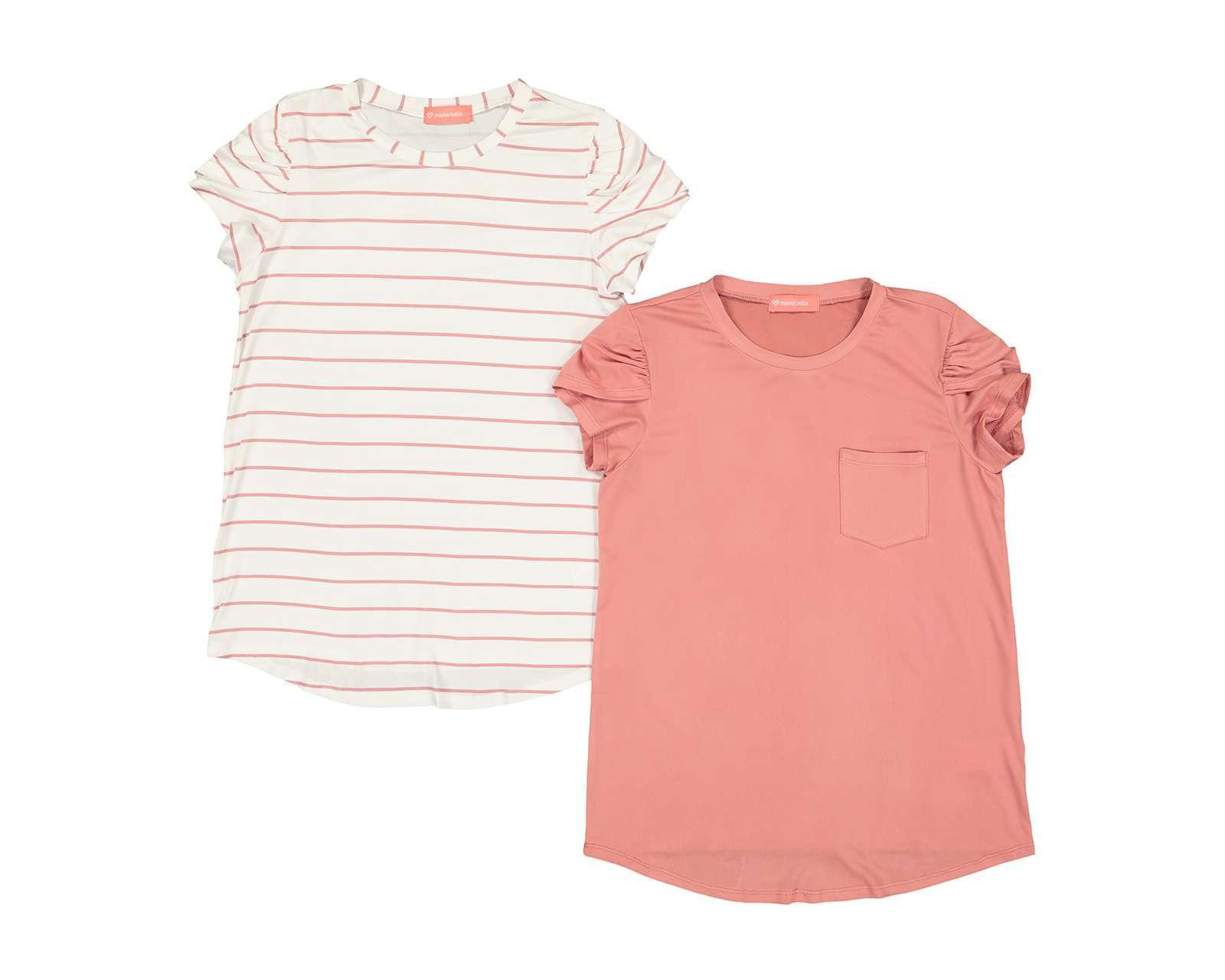 Foto 2 pulgar | Blusa de Maternidad Mamá Bella Manga Corta 2 Piezas