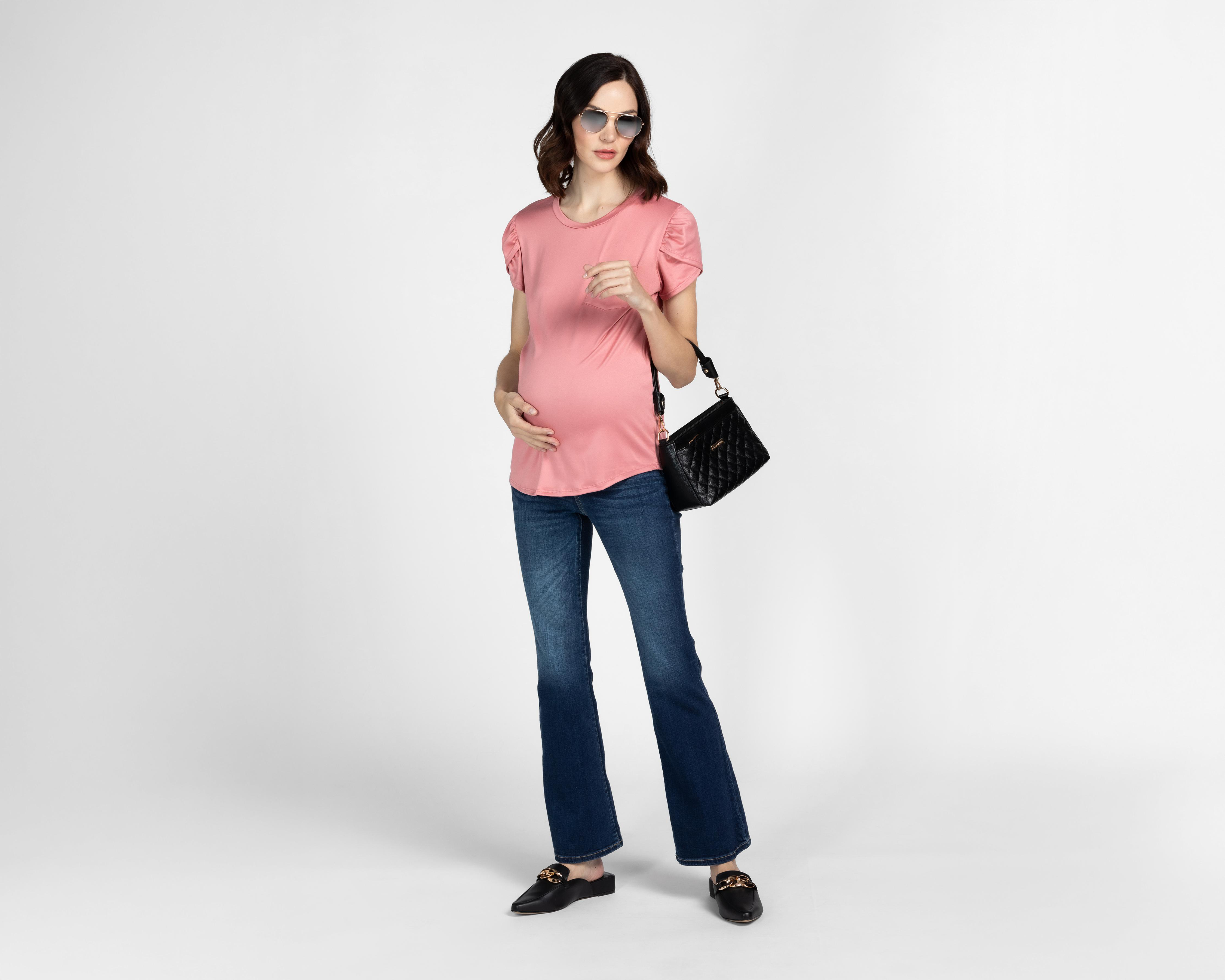 Foto 4 pulgar | Blusa de Maternidad Mamá Bella Manga Corta 2 Piezas